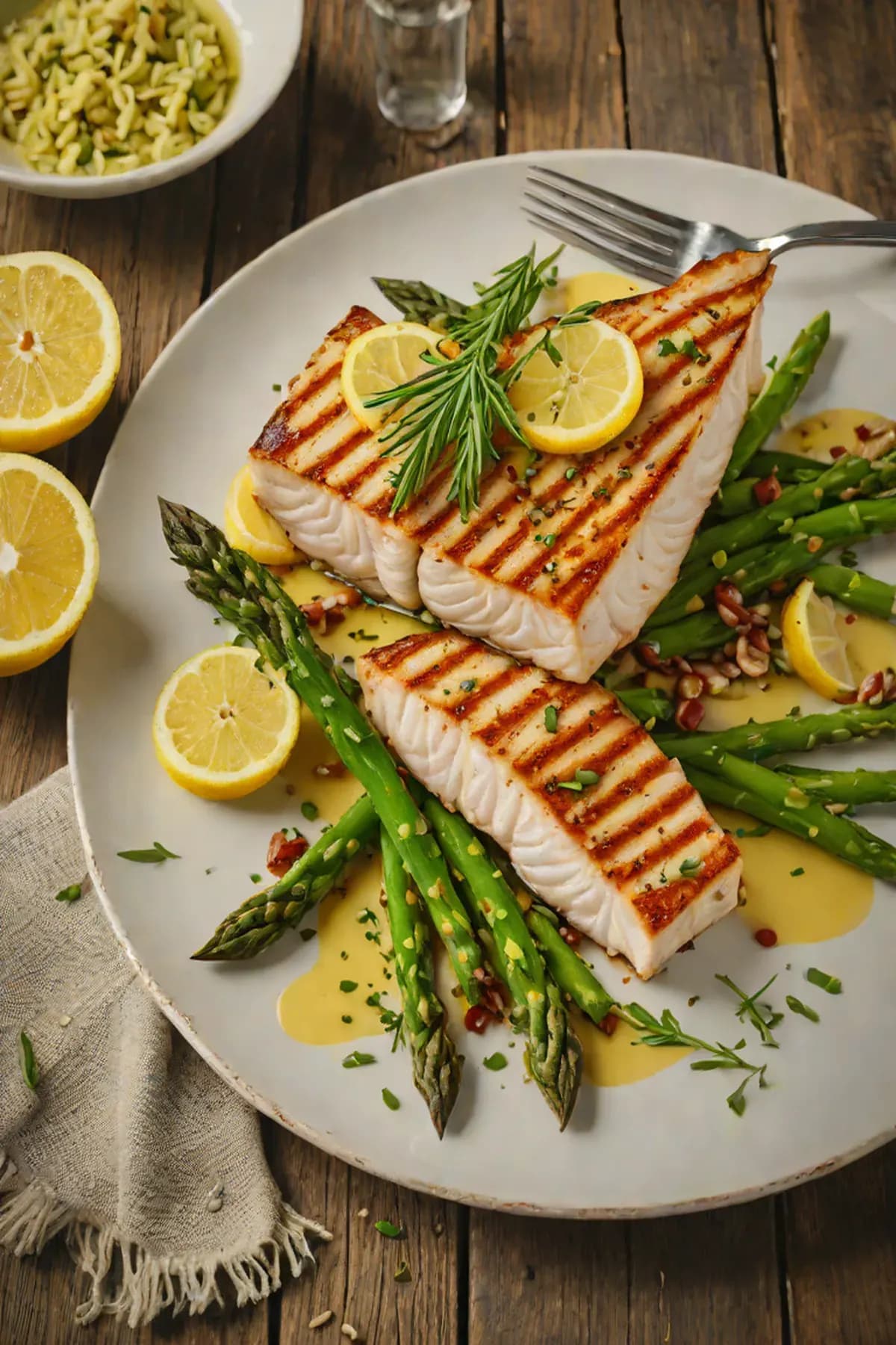 Grilled Swordfish with Asparagus