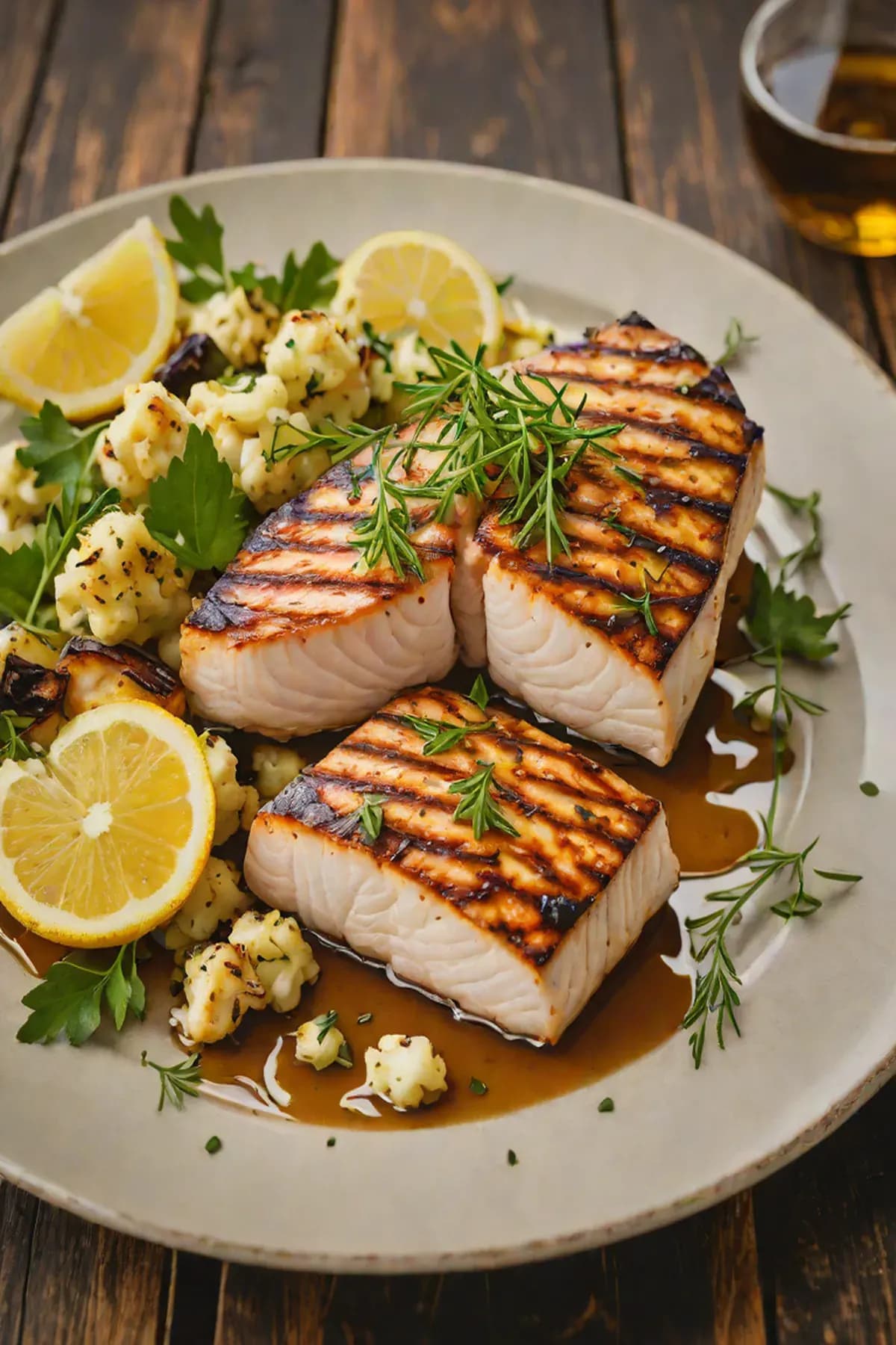 Grilled Swordfish with Cauliflower