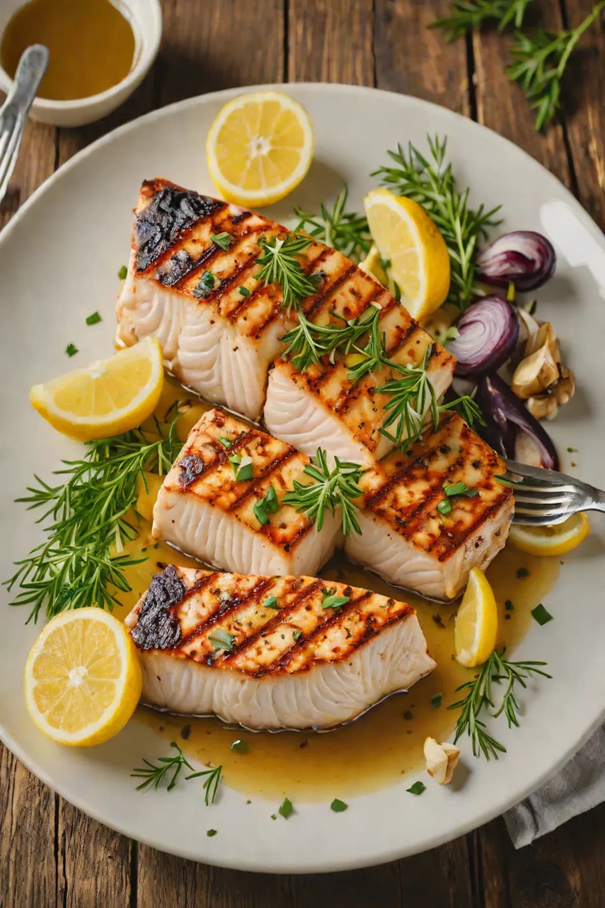 Grilled Swordfish with Garlic
