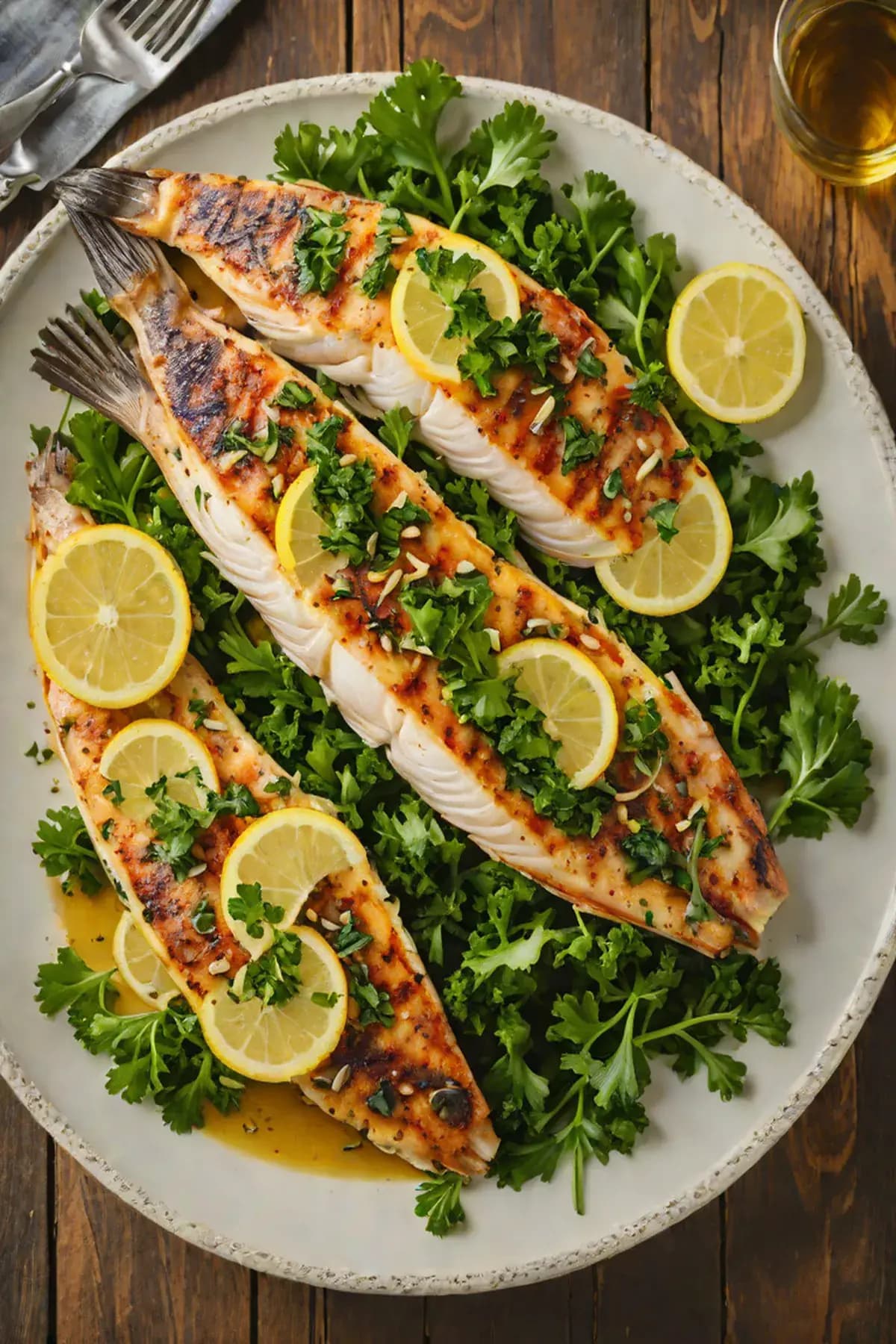 Grilled Tilapia with Kale