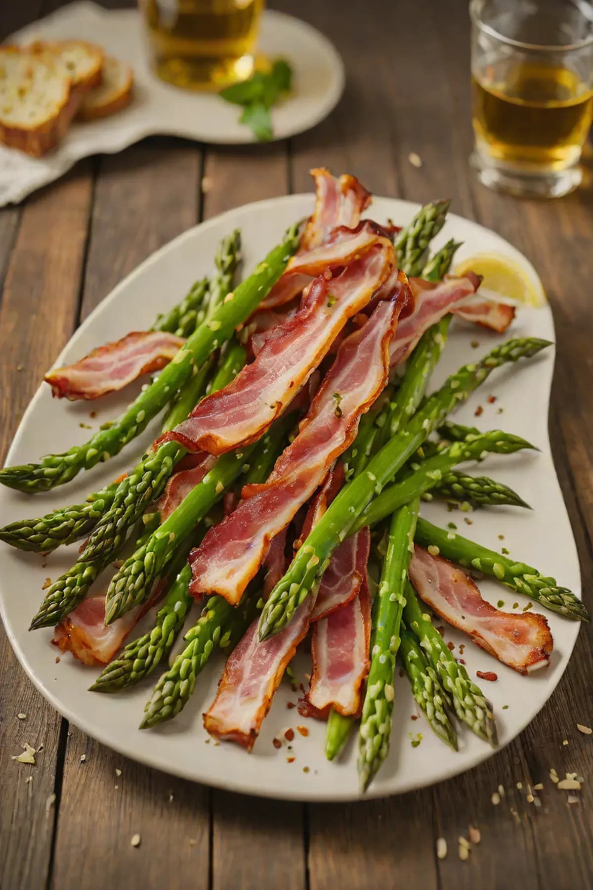 Roasted Bacon with Asparagus