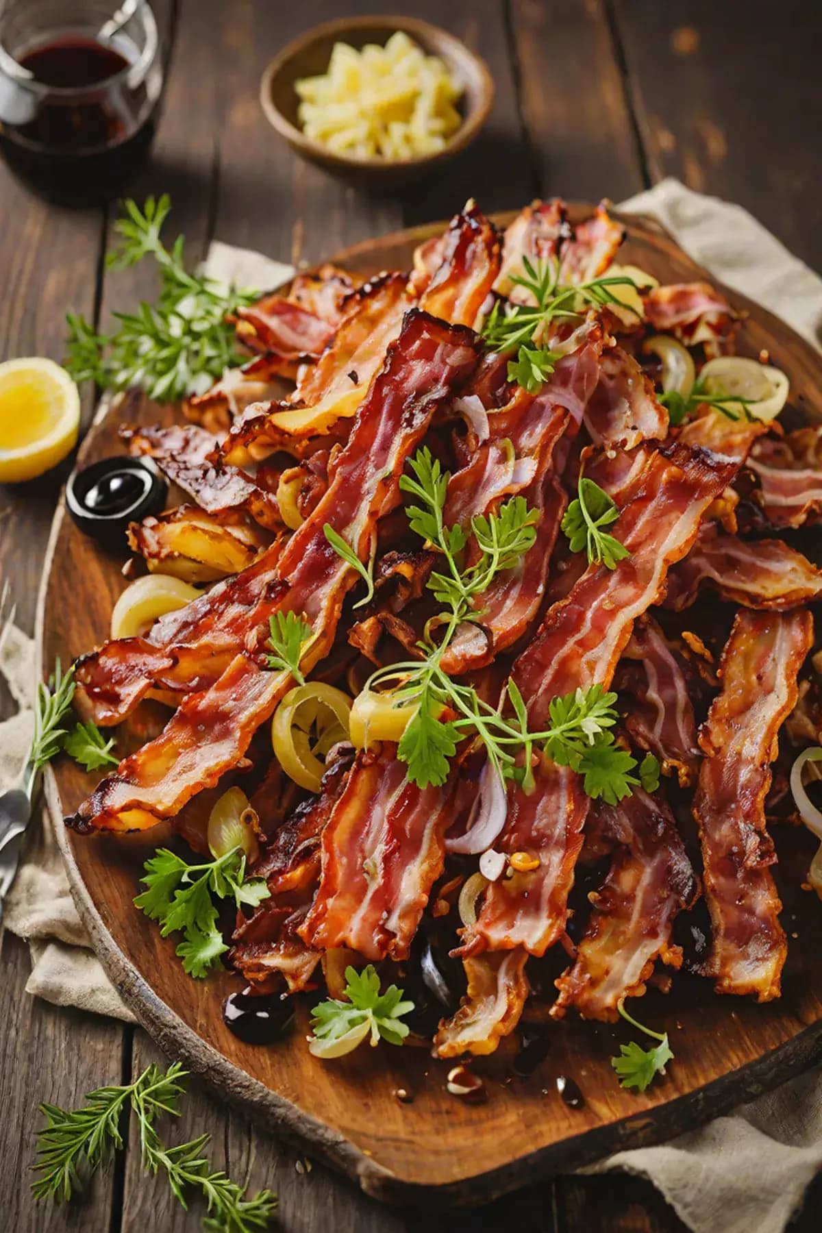Roasted Bacon with Caramelized Onion