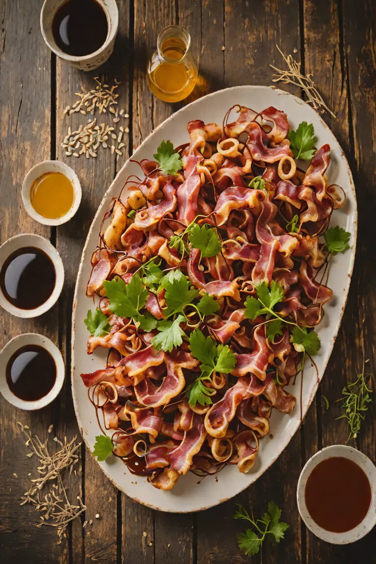 Roasted Bacon with Lotus Root