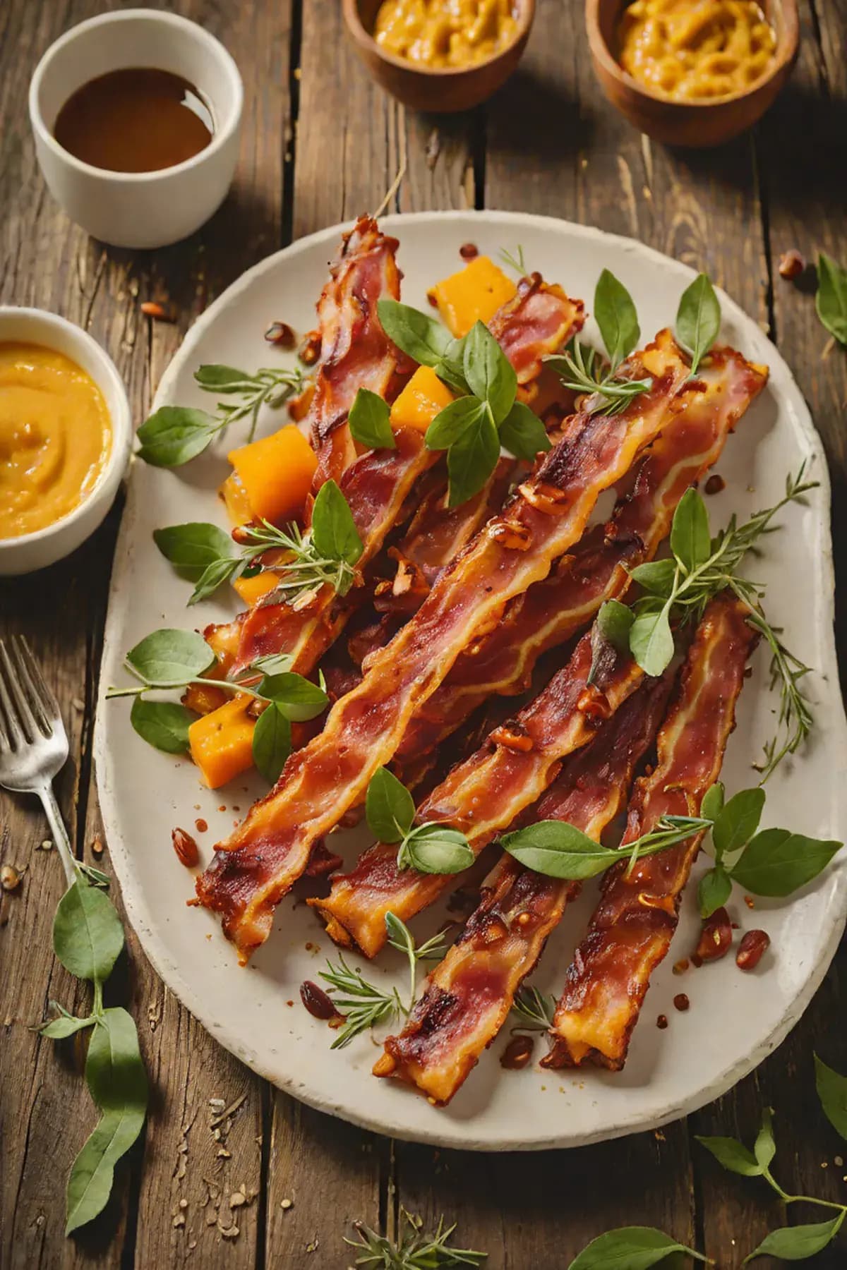 Roasted Bacon with Pumpkin and Sage