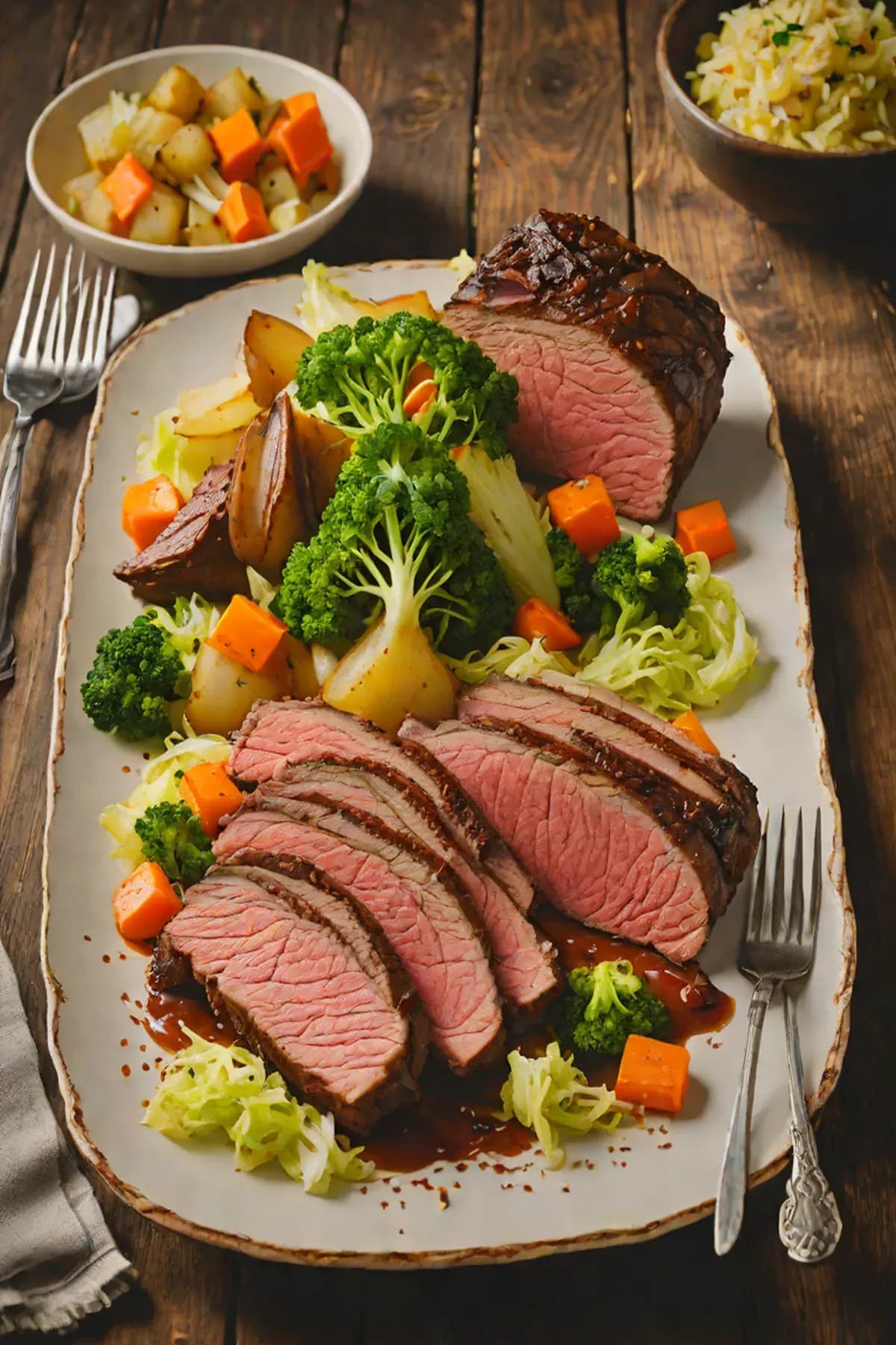 Roasted Beef with Cabbage