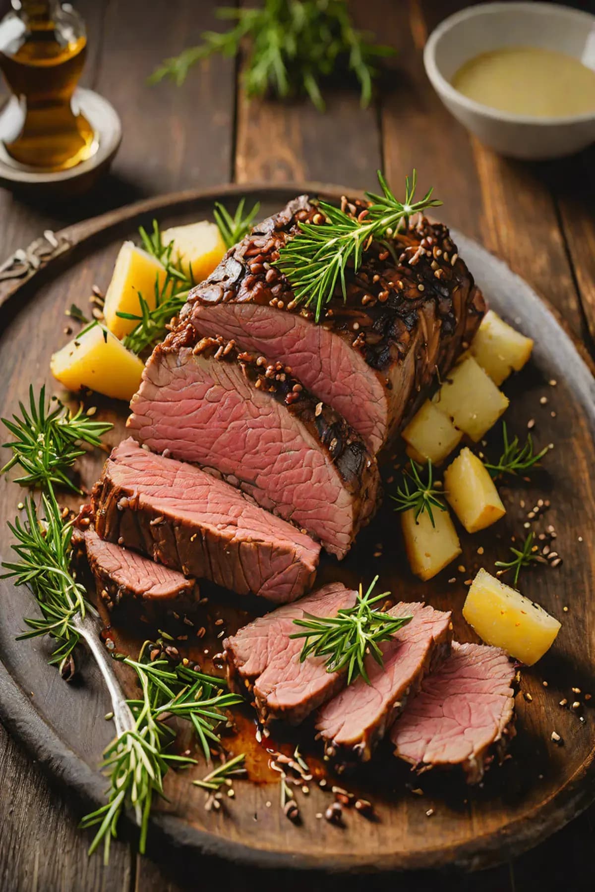 Roasted Beef with Cassava