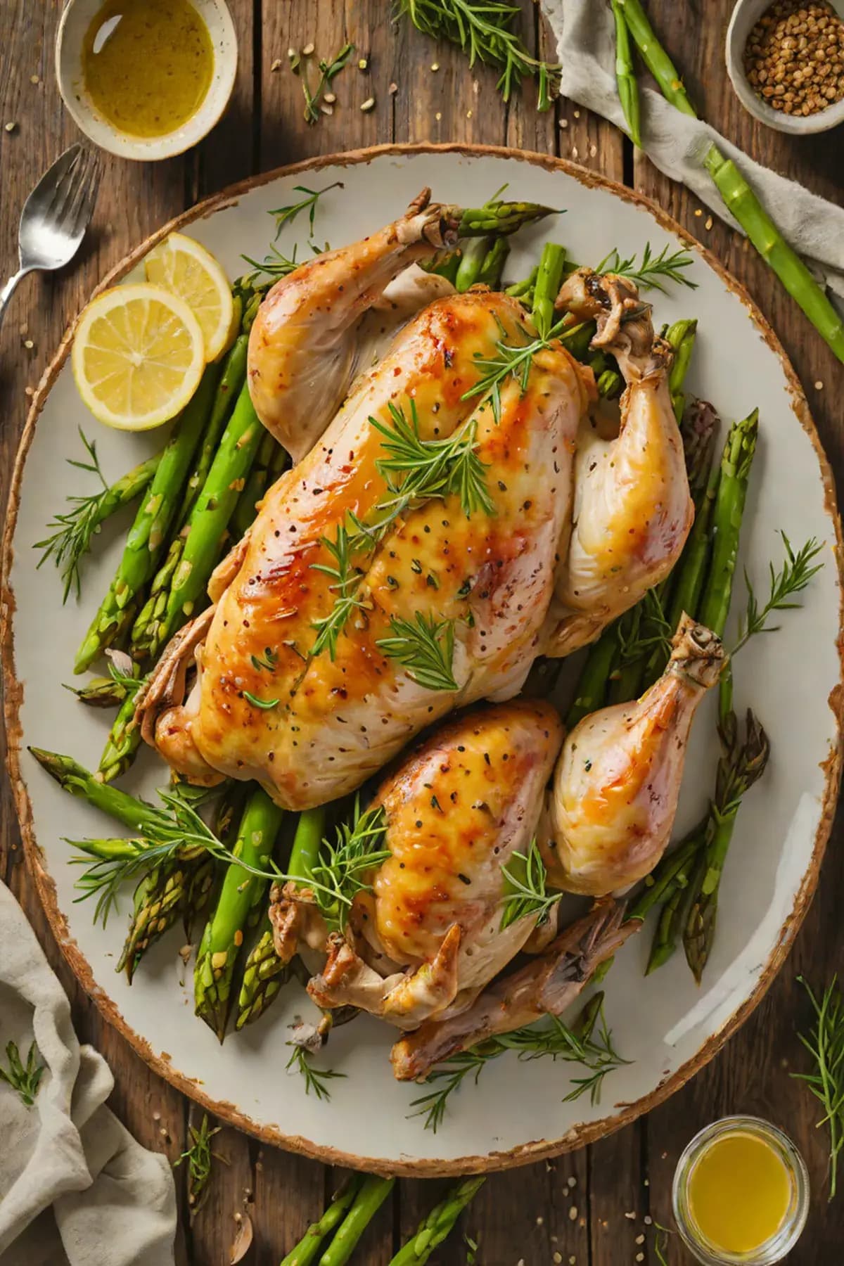 Roasted Chicken with Asparagus