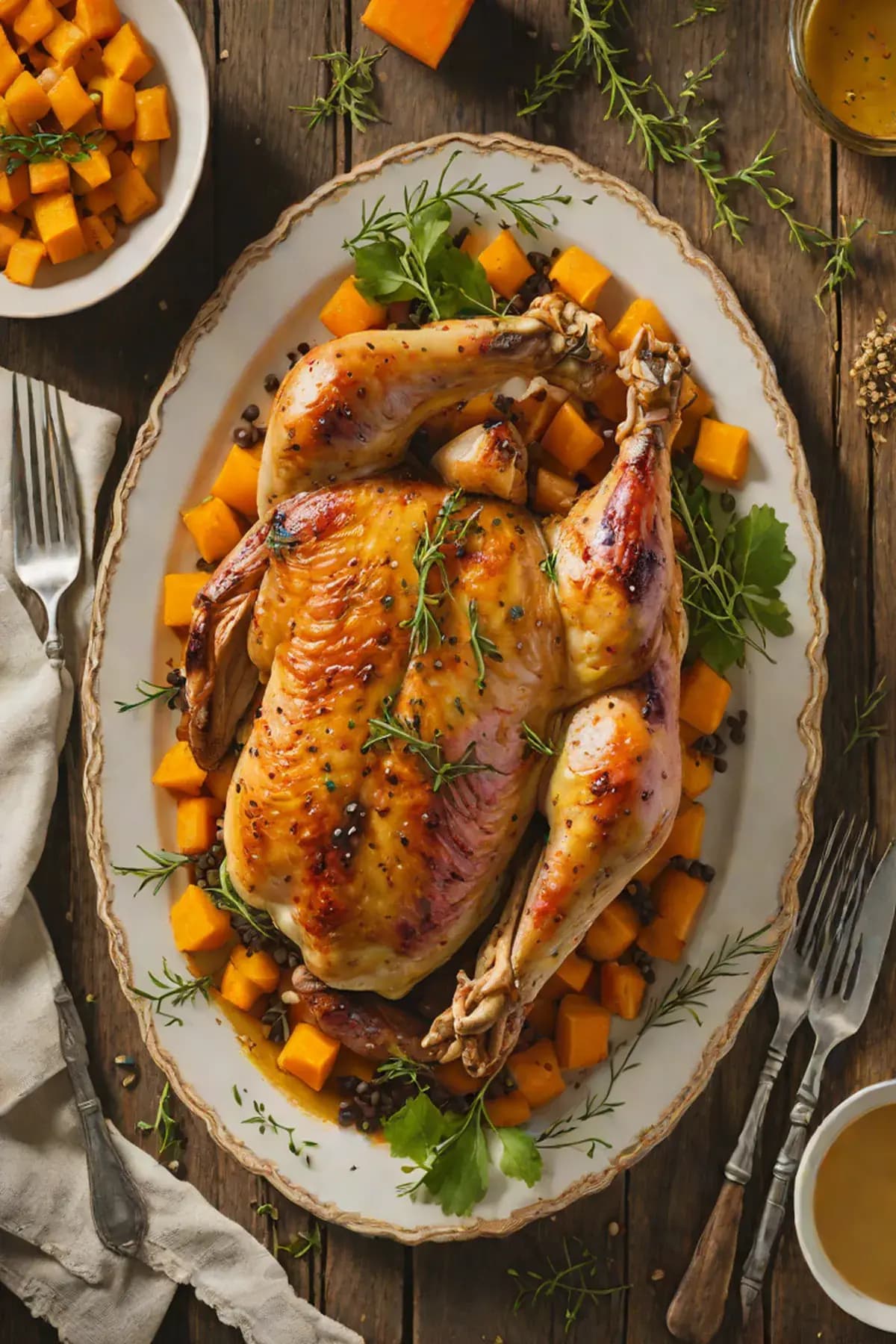 Roasted Chicken with Butternut Squash