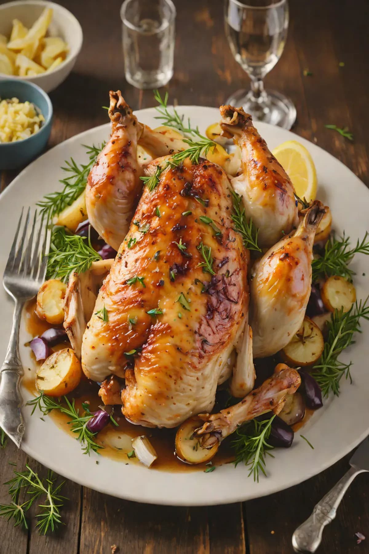 Roasted Chicken with Caramelized Onion and Thyme