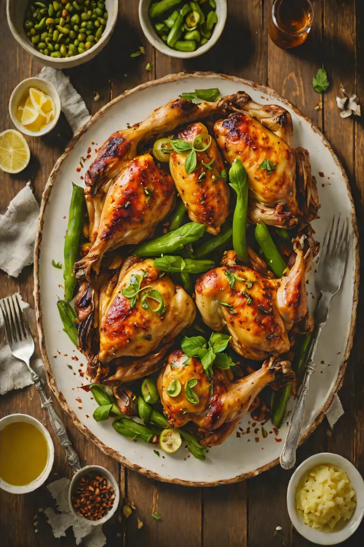 Roasted Chicken with Okra