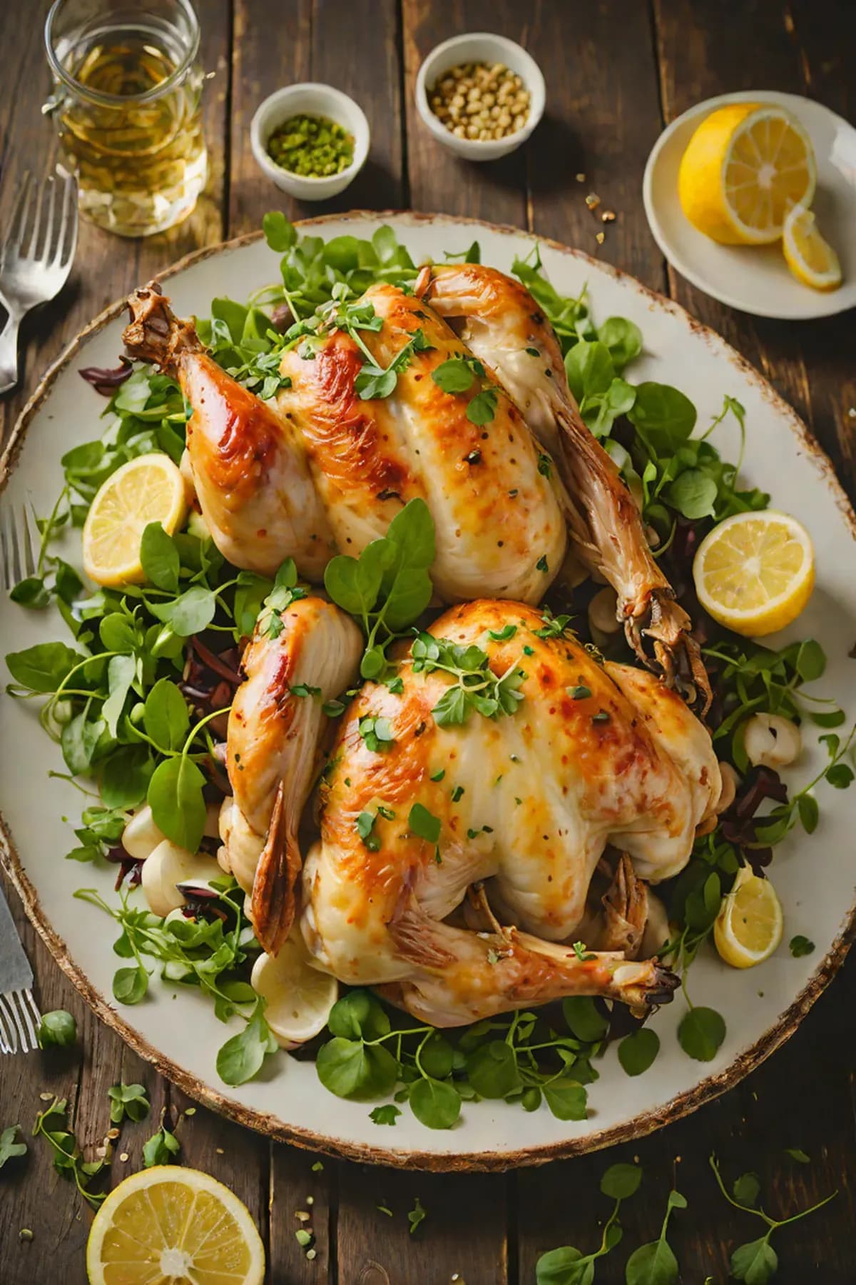 Roasted Chicken with Watercress