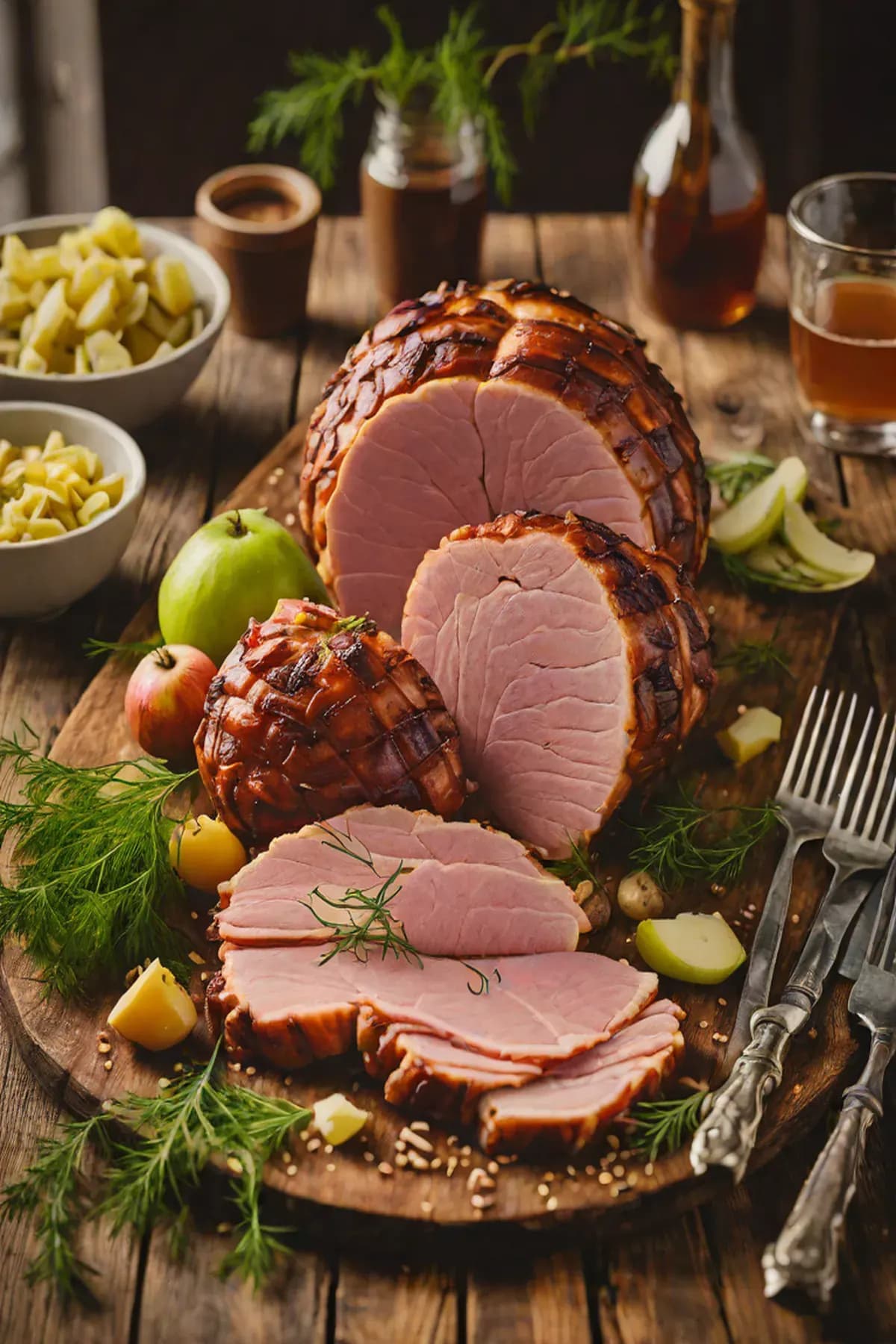 Roasted Ham with Fennel
