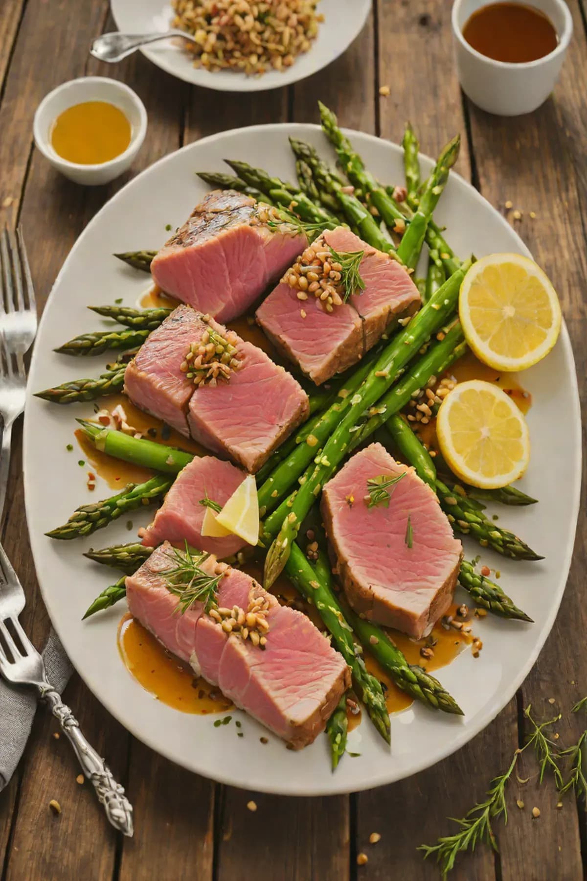 Roasted Tuna with Asparagus