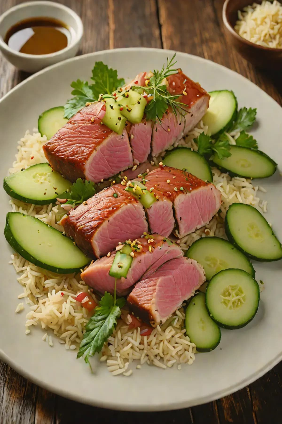 Roasted Tuna with Cucumber