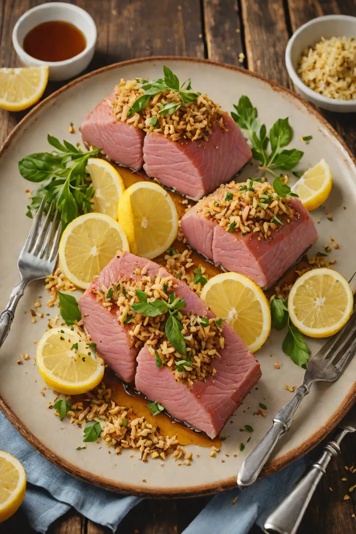 Roasted Tuna with Garlic