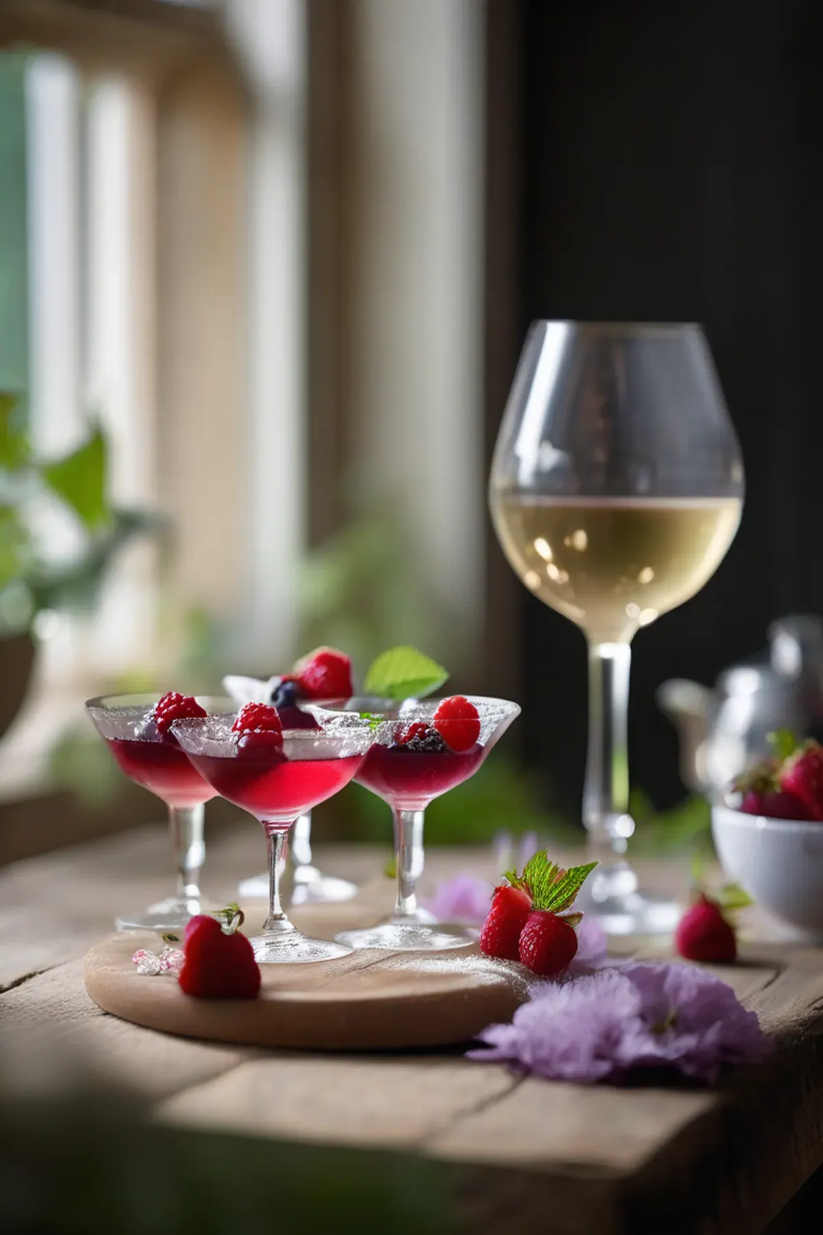 Berry & elderflower fools