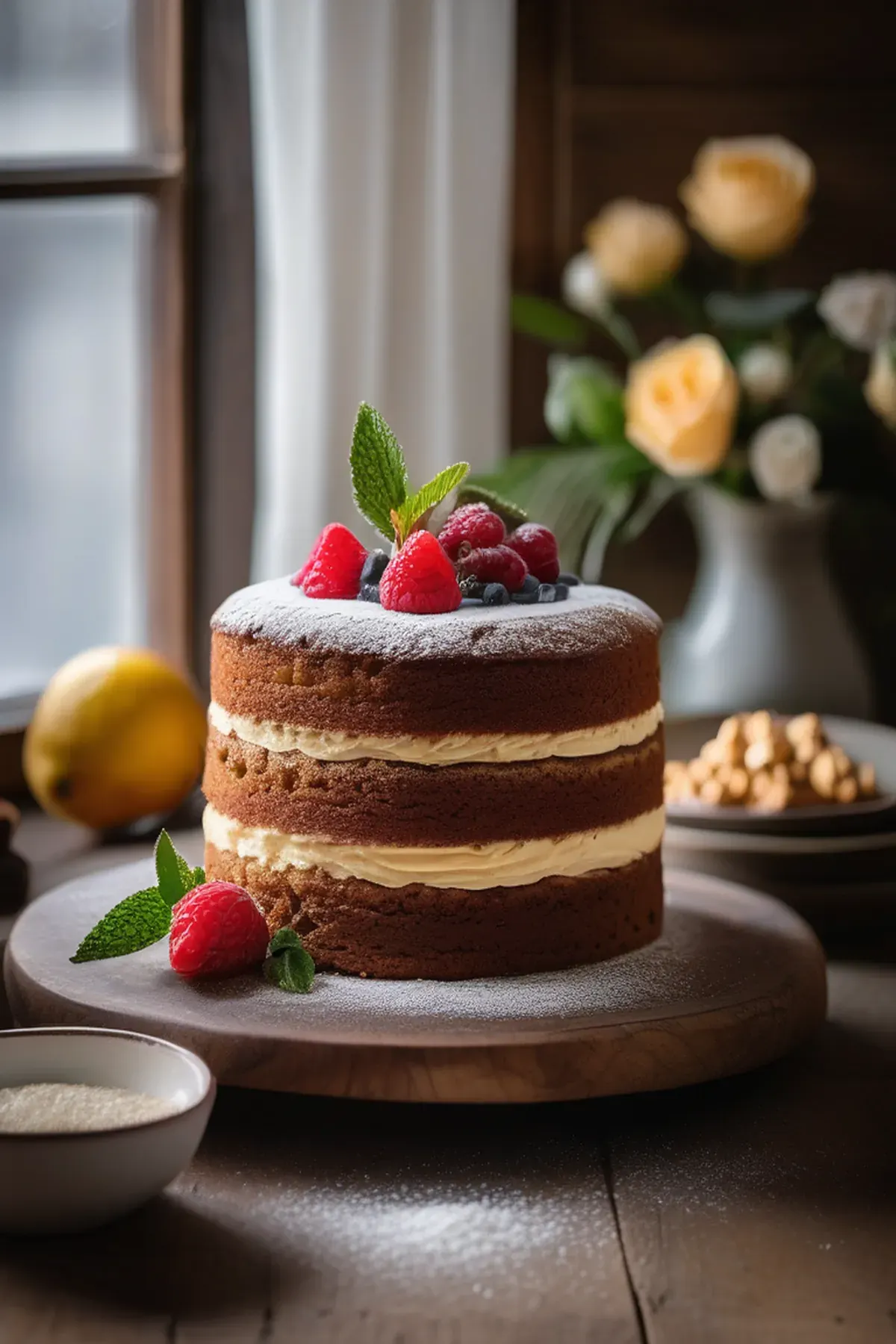 Brown Butter Naked Cake