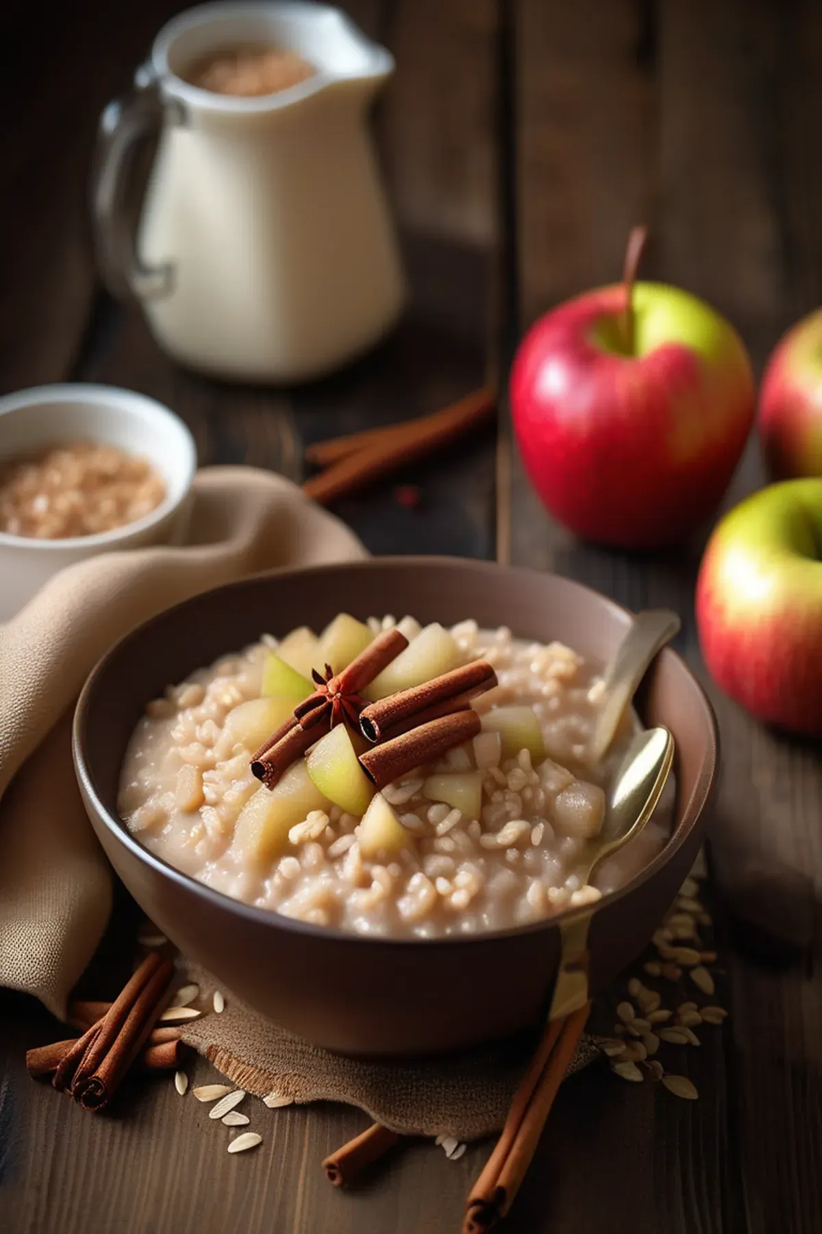 Brown Rice Pudding With Apples and Pears