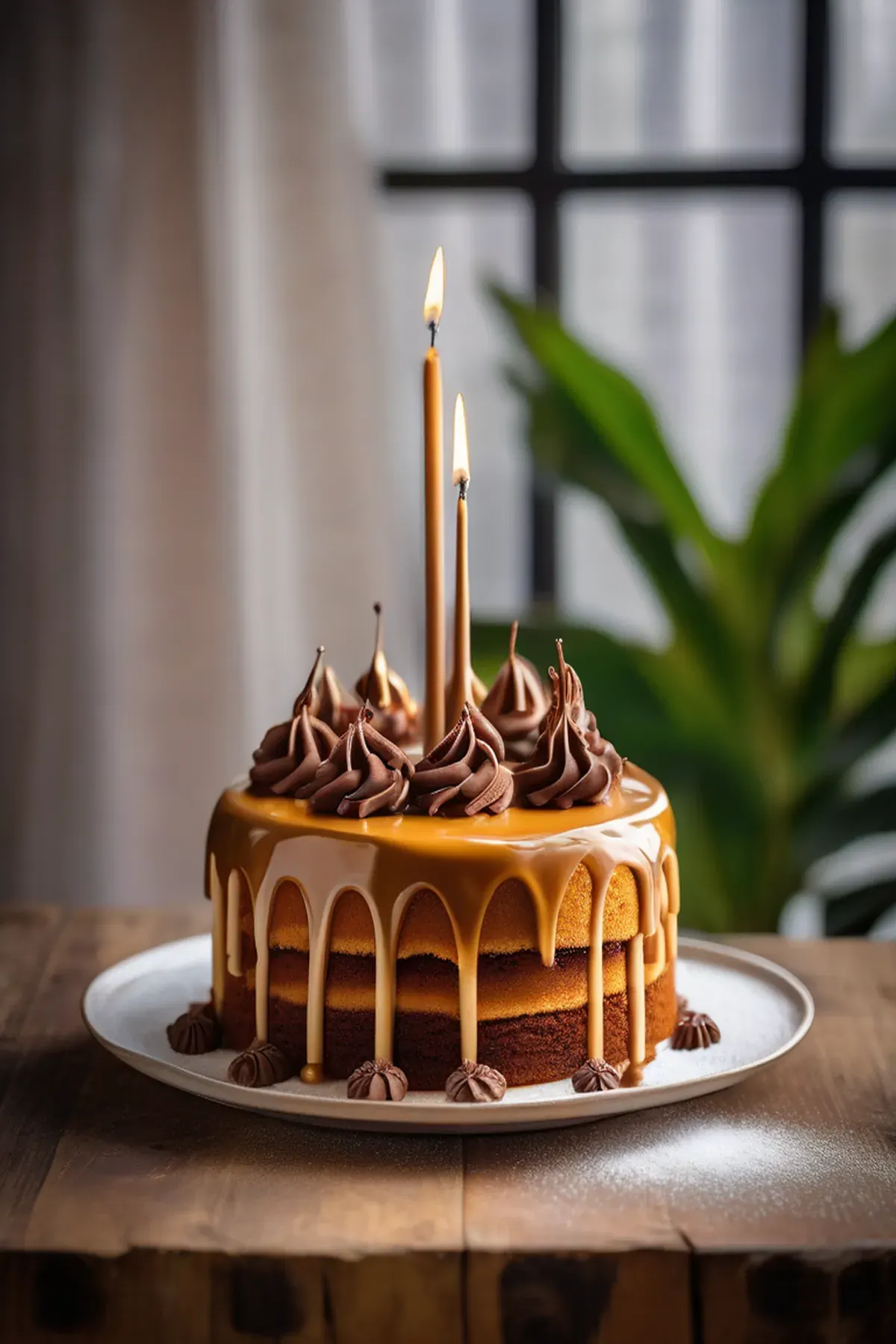 Butterscotch Drip Cake