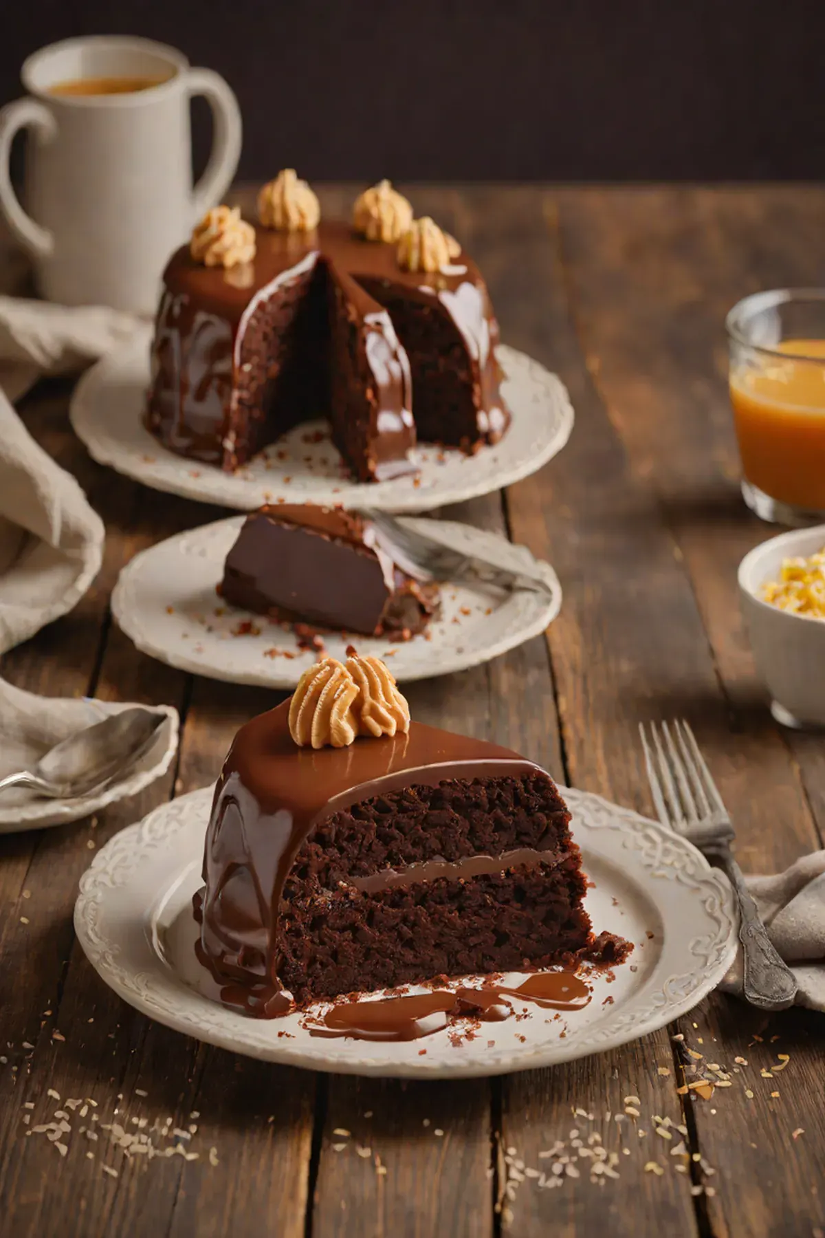 Caramel Devil's Food Cake