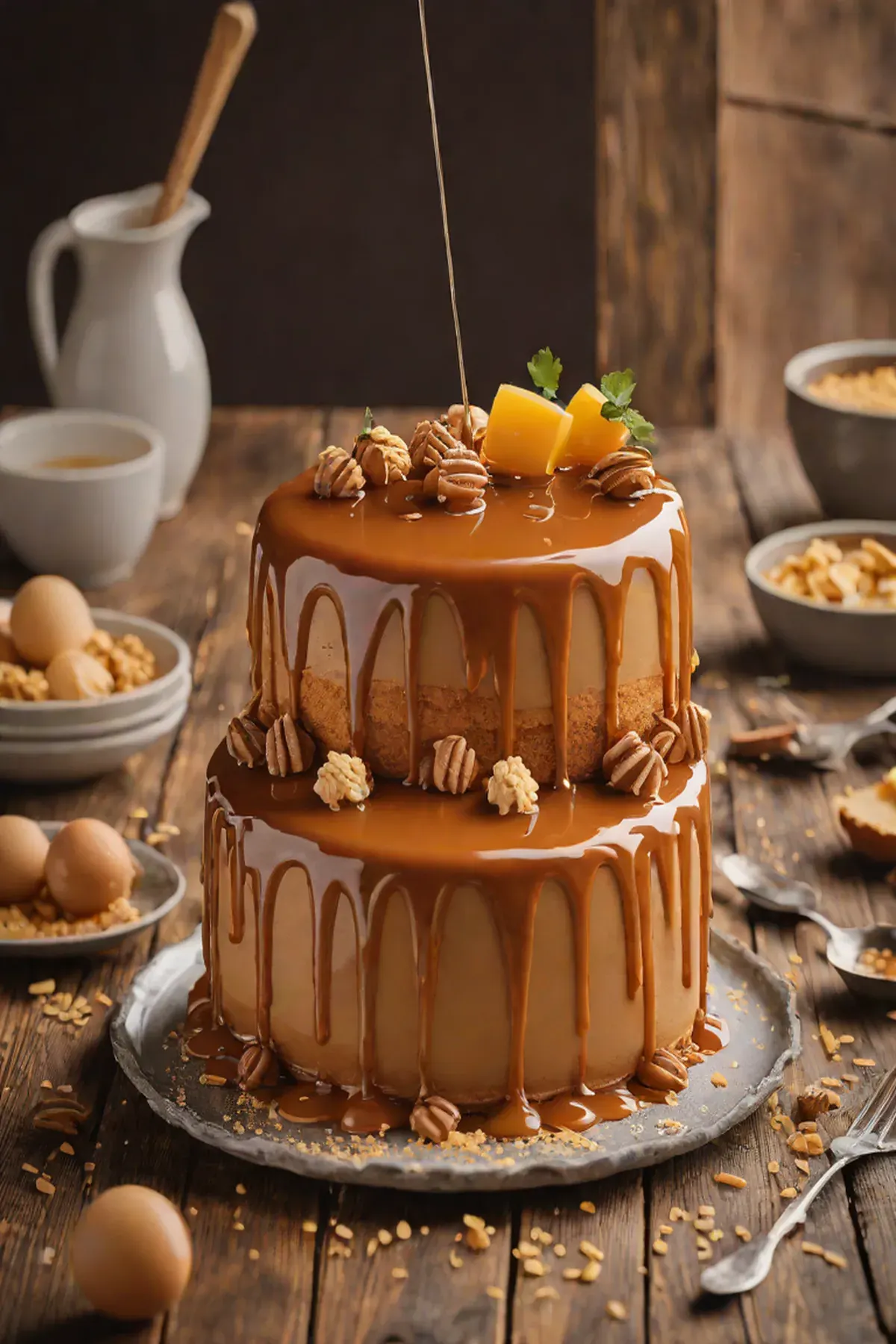 Caramel Drip Cake