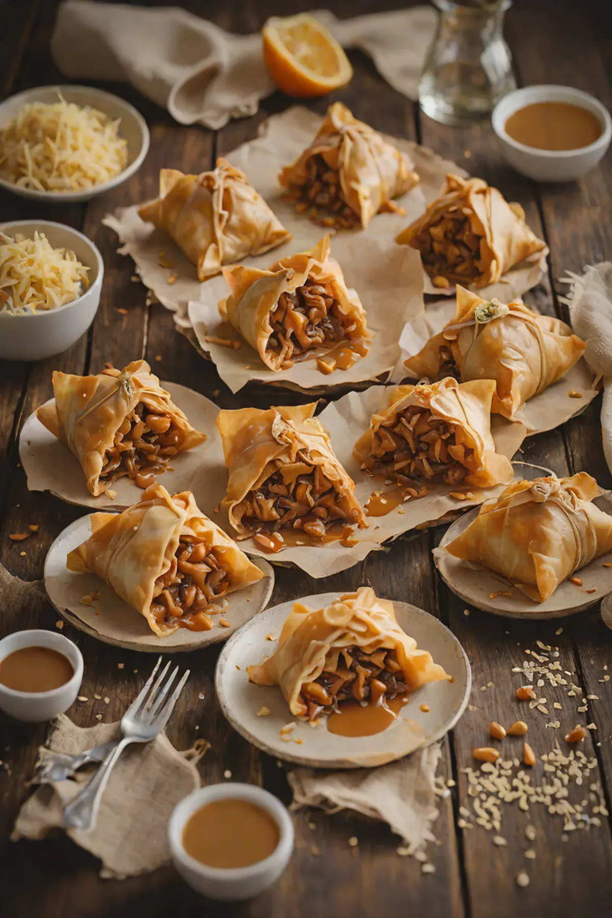Caramel Filo Parcels