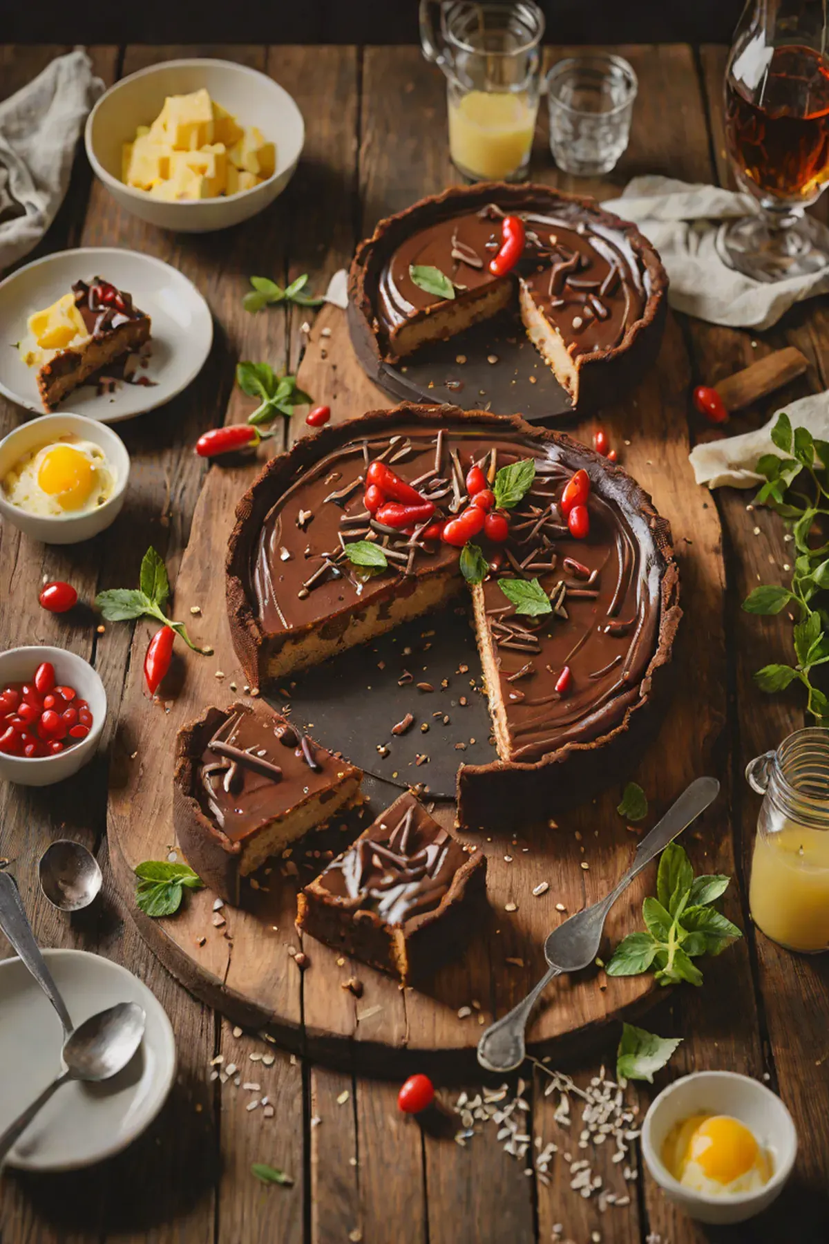 Chilli Chocolate Basque Cheesecake
