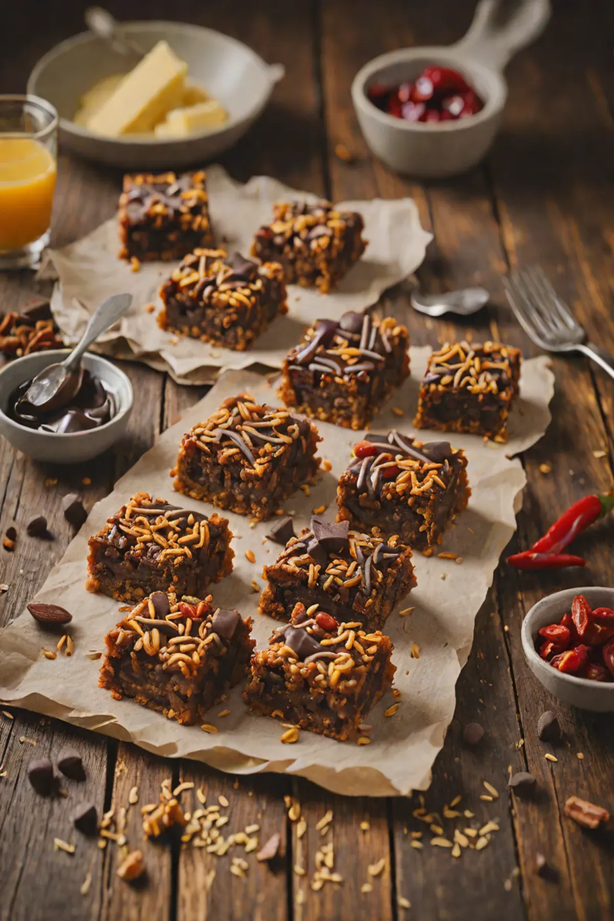 Chilli Chocolate Date Squares