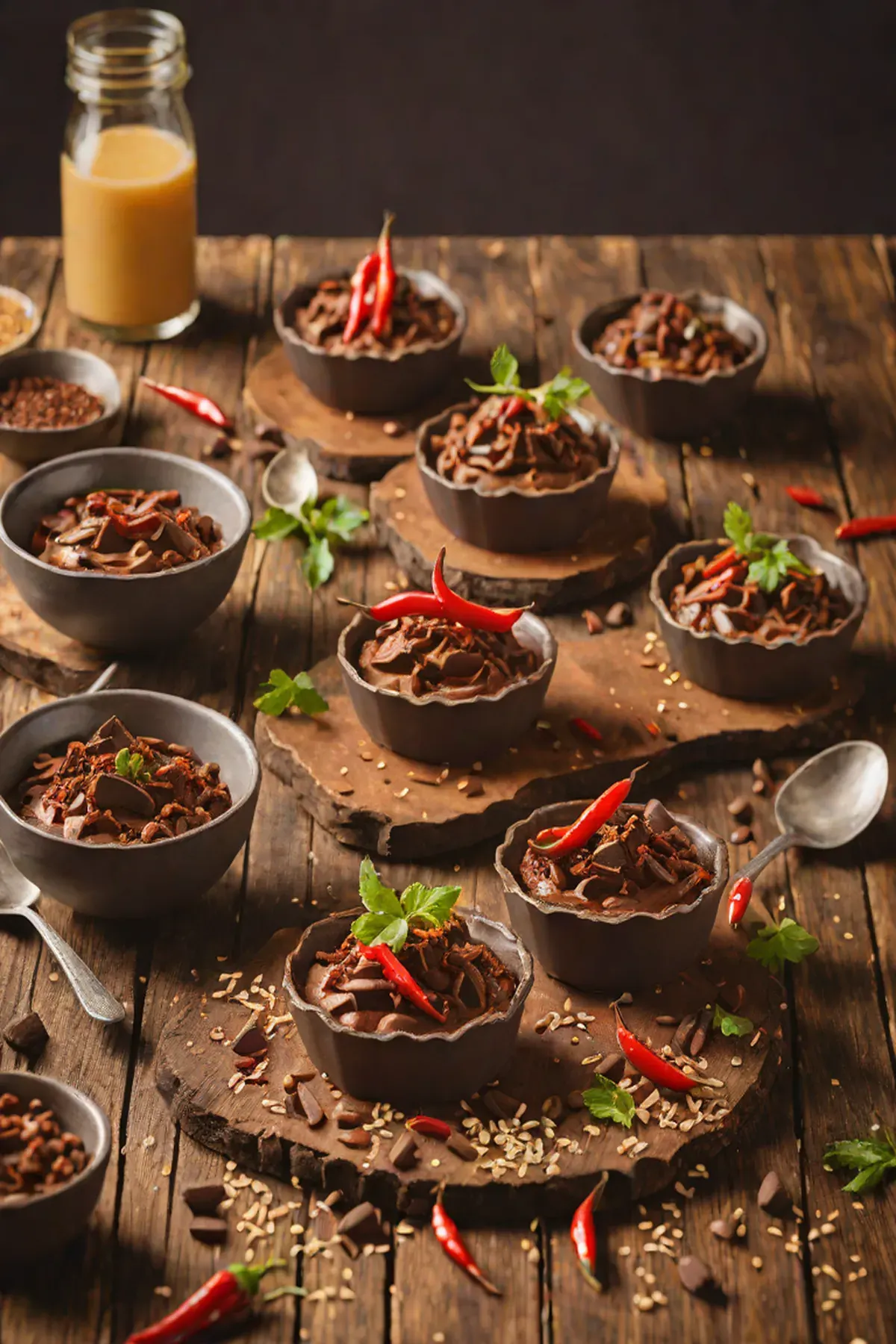 Chilli Chocolate Floating Islands