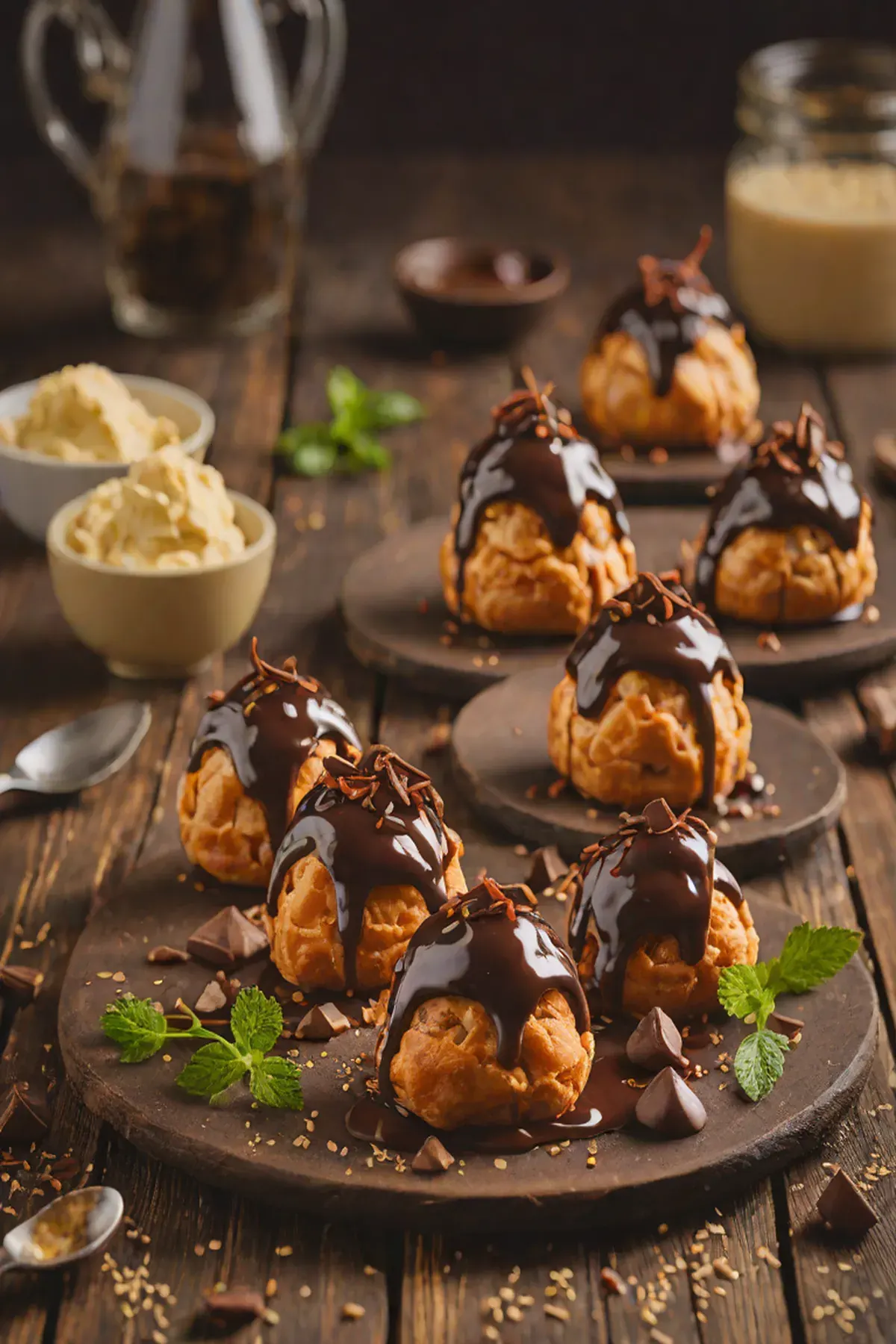 Chilli Chocolate Profiteroles