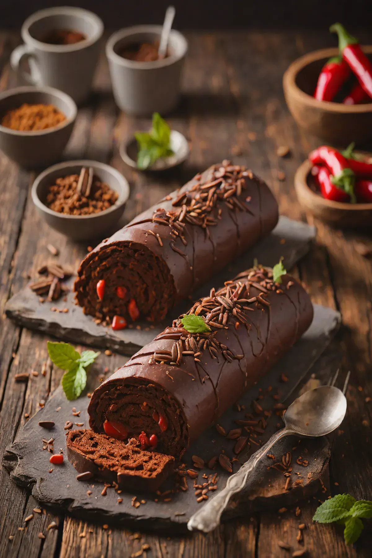 Chilli Chocolate Roulade