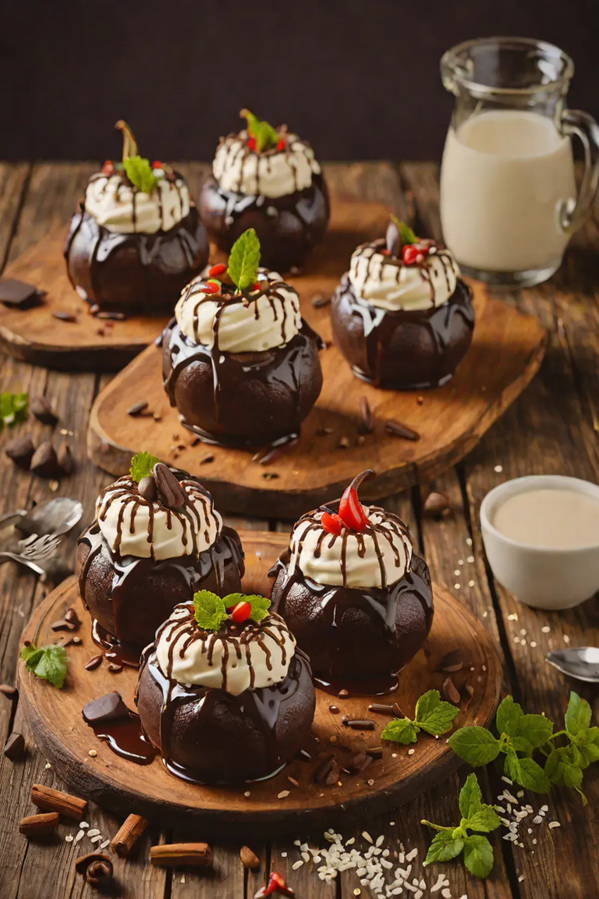 Chilli Chocolate Rum Babas