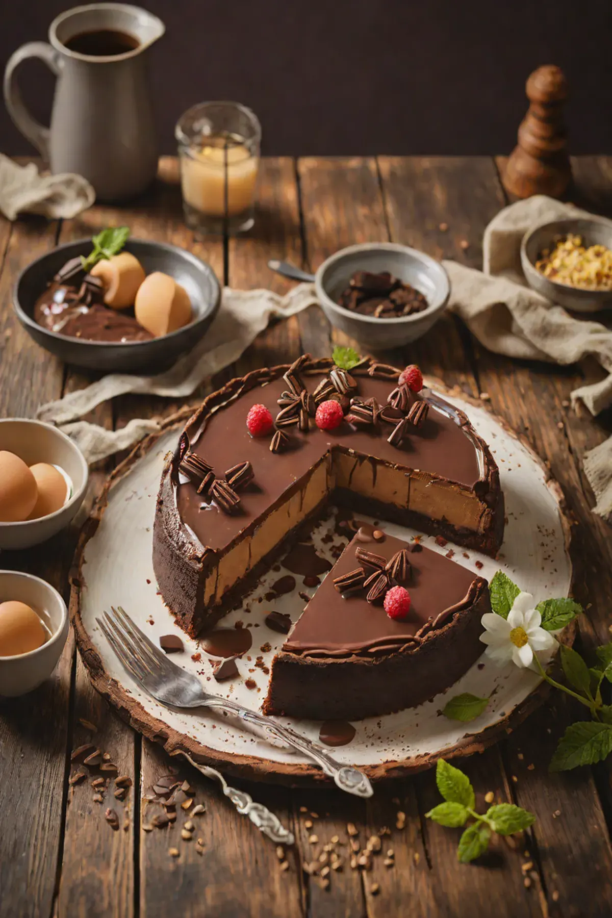 Chocolate Basque Cheesecake