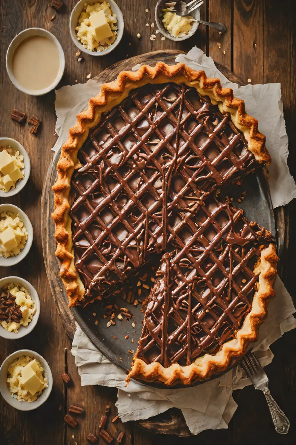 Chocolate Lattice Pie