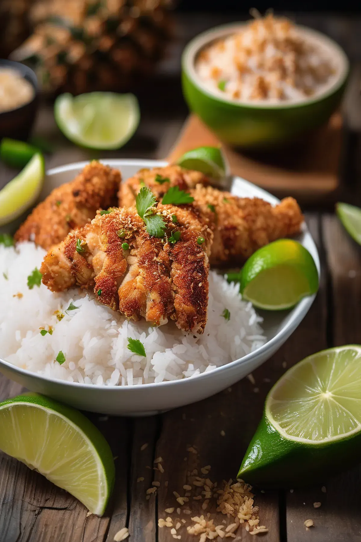 Coconut Chicken With Pina Colada Dip