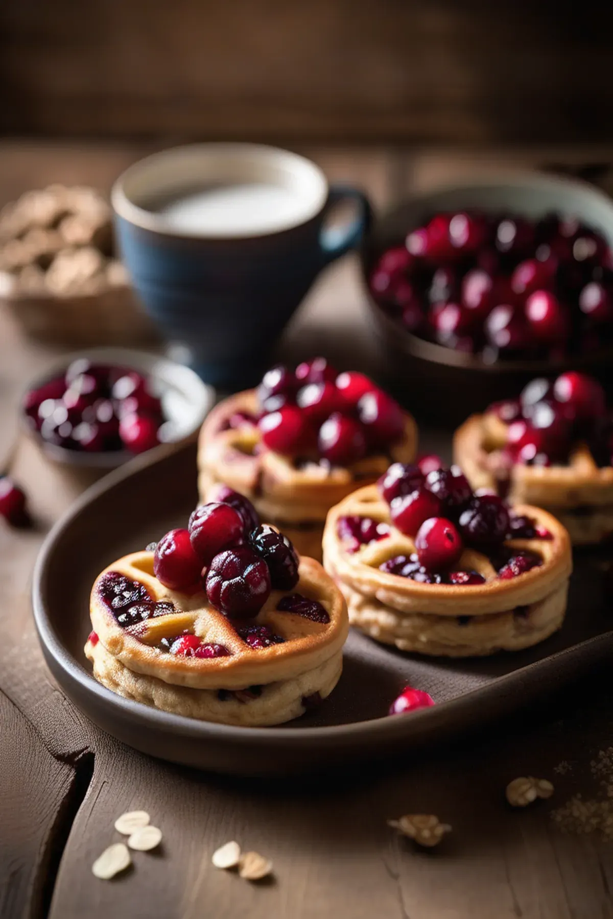 Cranberry and Walnut Crumpets