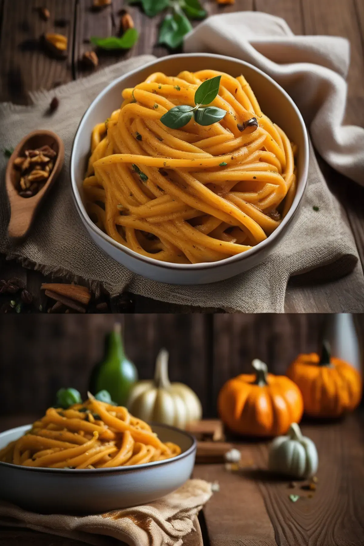 Creamy pumpkin pasta