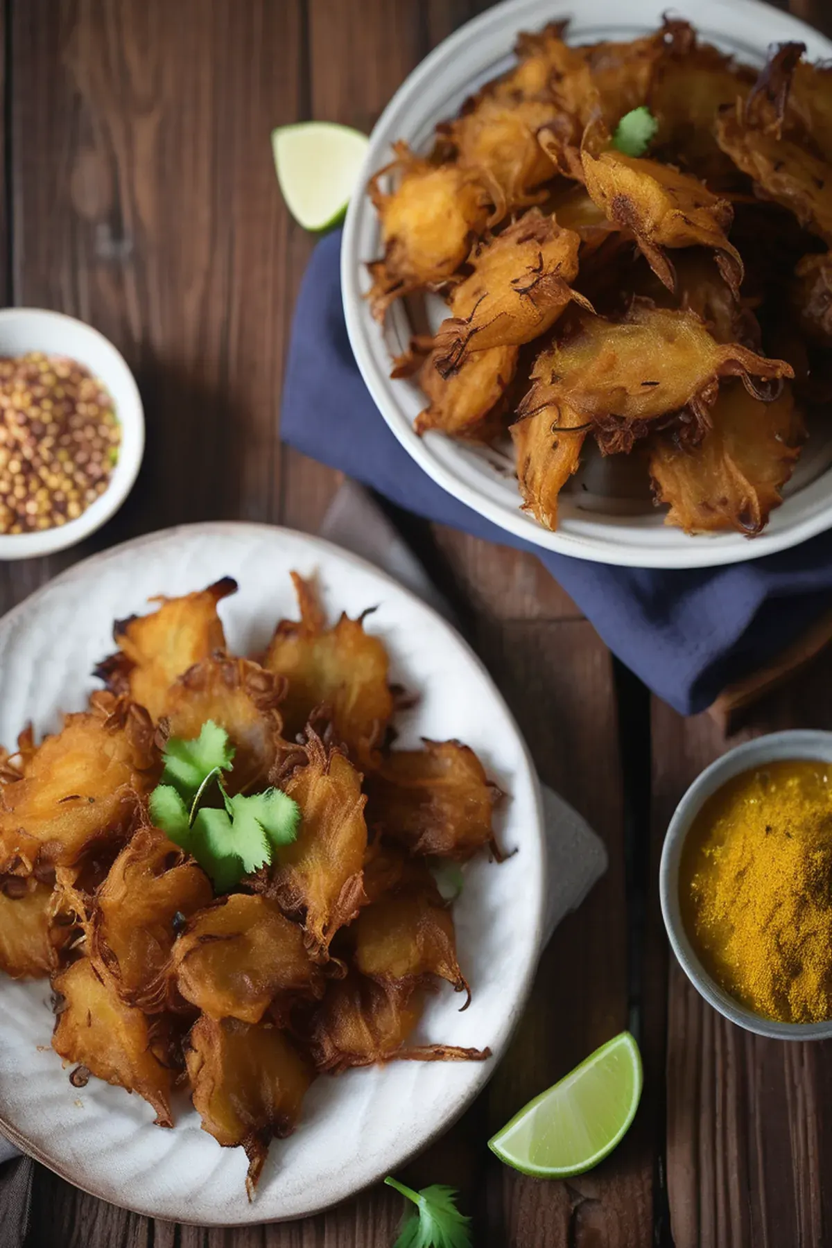 Crispy Onion and Potato Bhajis