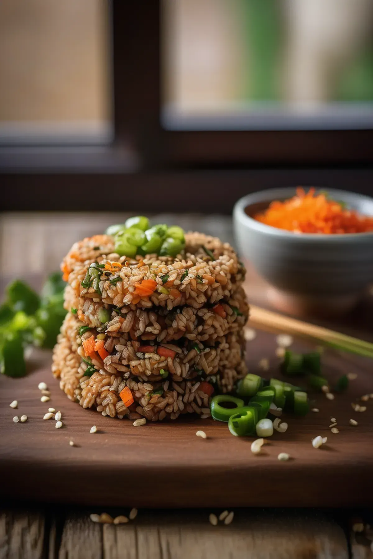 Crispy Sesame and Vegetable Rice Cakes