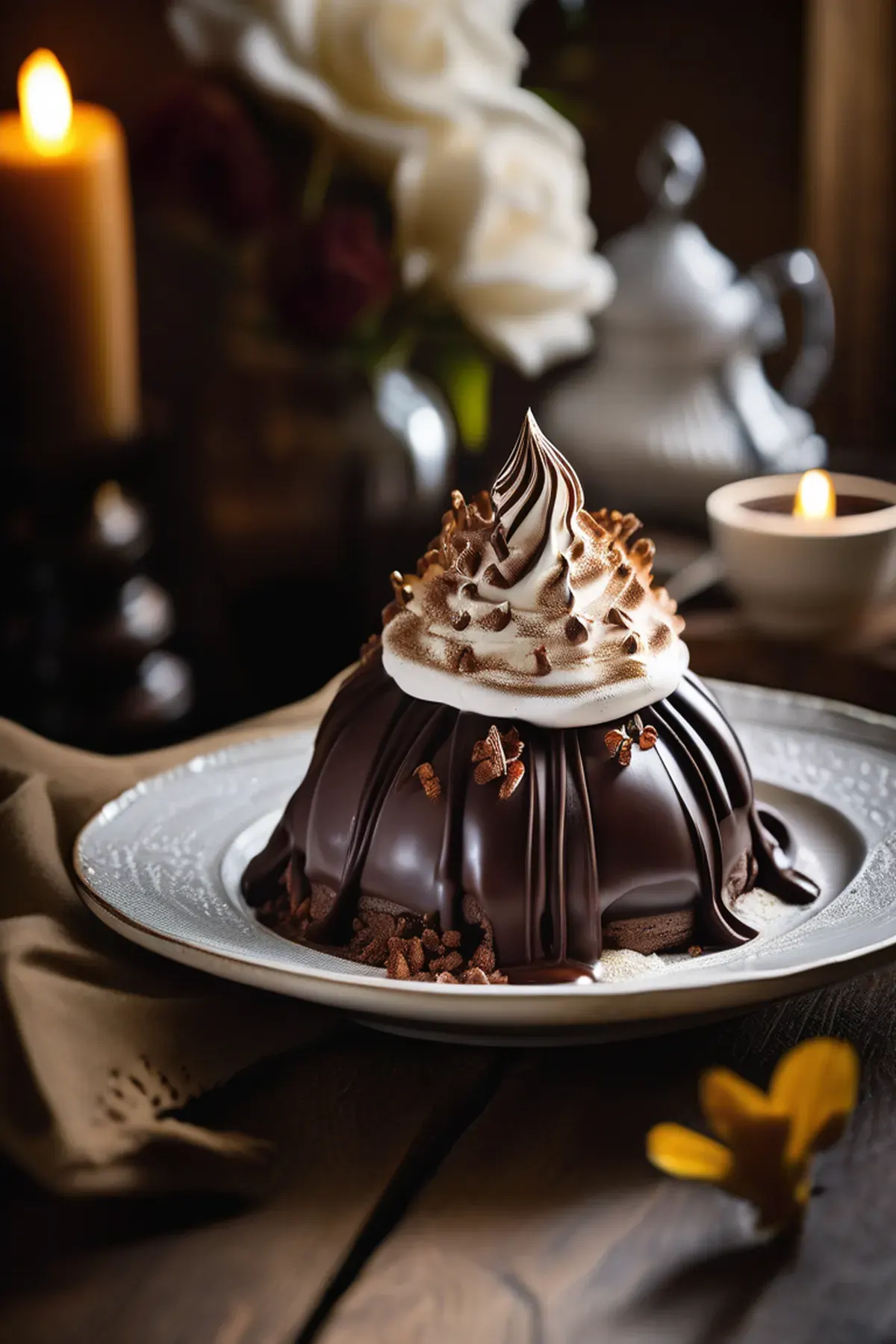 Dark Chocolate Baked Alaska