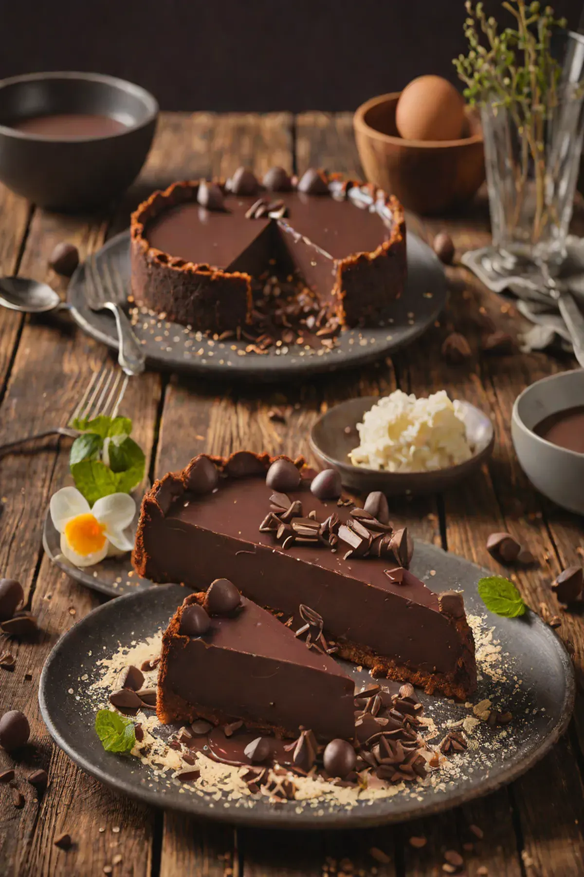 Dark Chocolate Basque Cheesecake