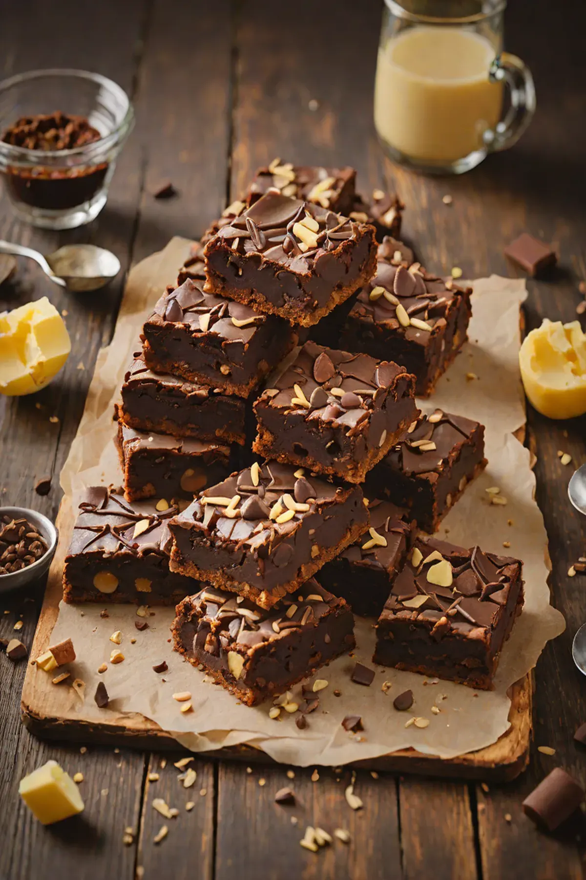 Dark Chocolate Blondies