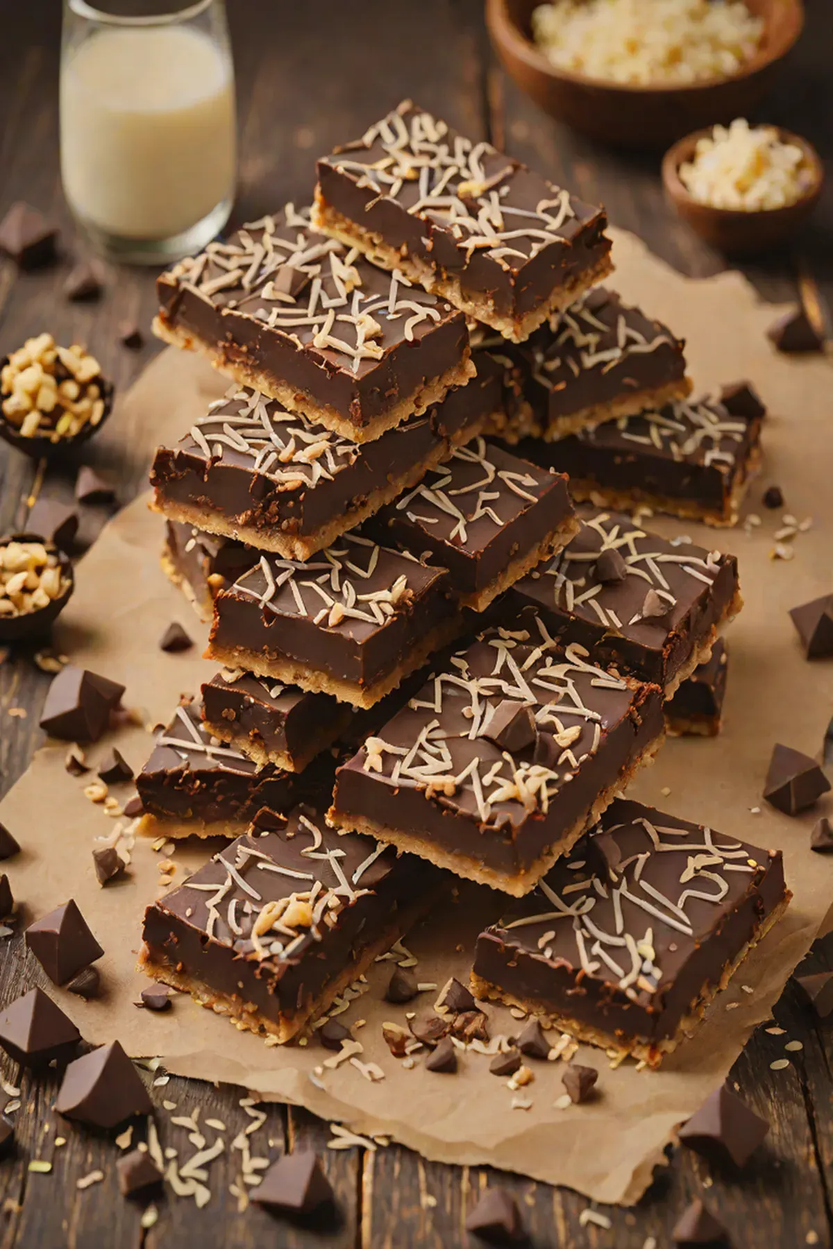 Dark Chocolate Coconut Bars