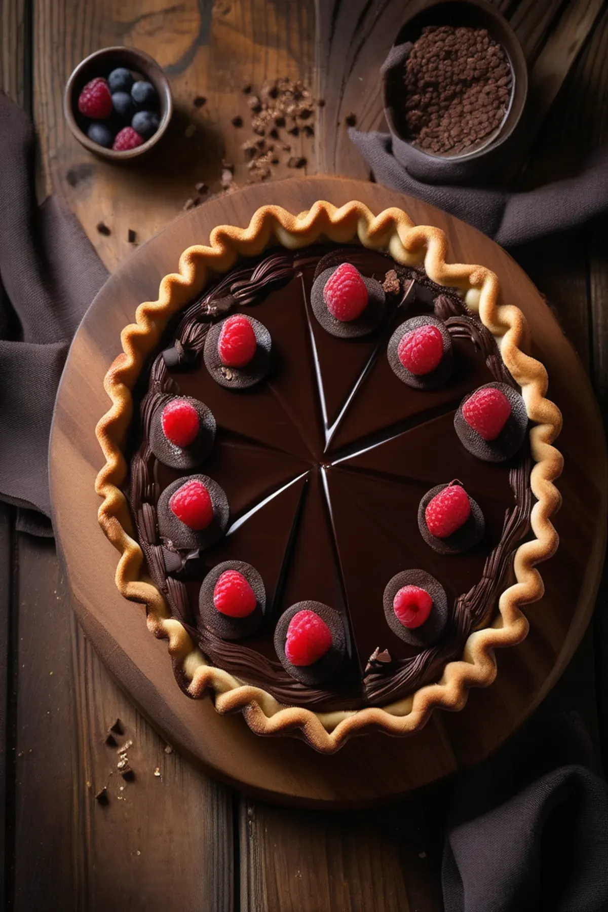 Dark Chocolate Cream Tart