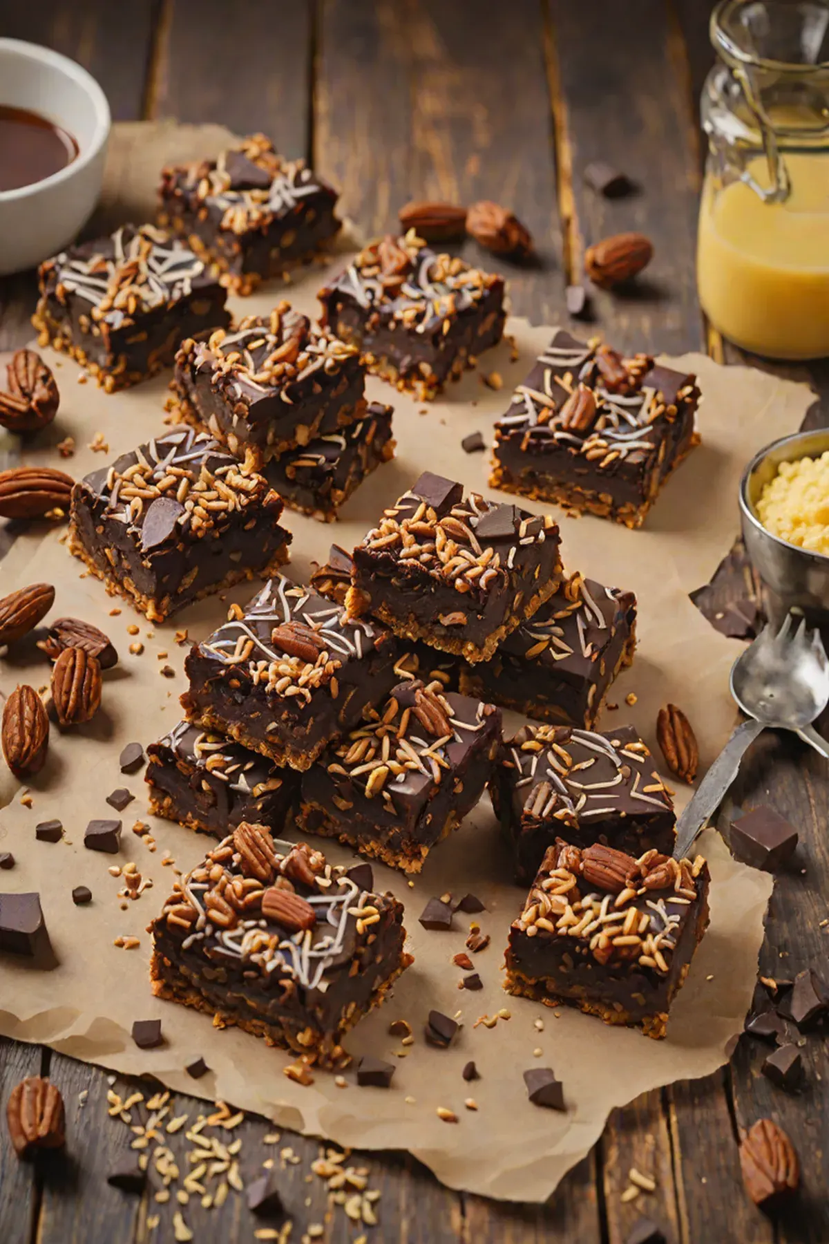 Dark Chocolate Date Squares