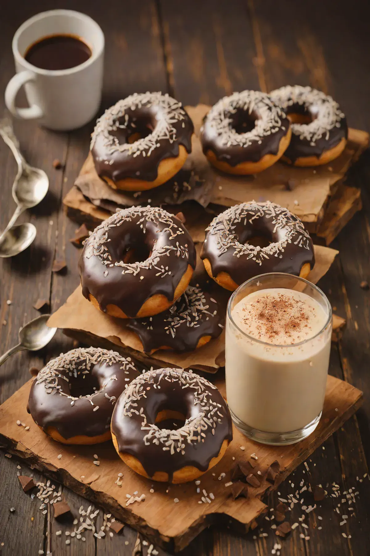Dark Chocolate Doughnuts