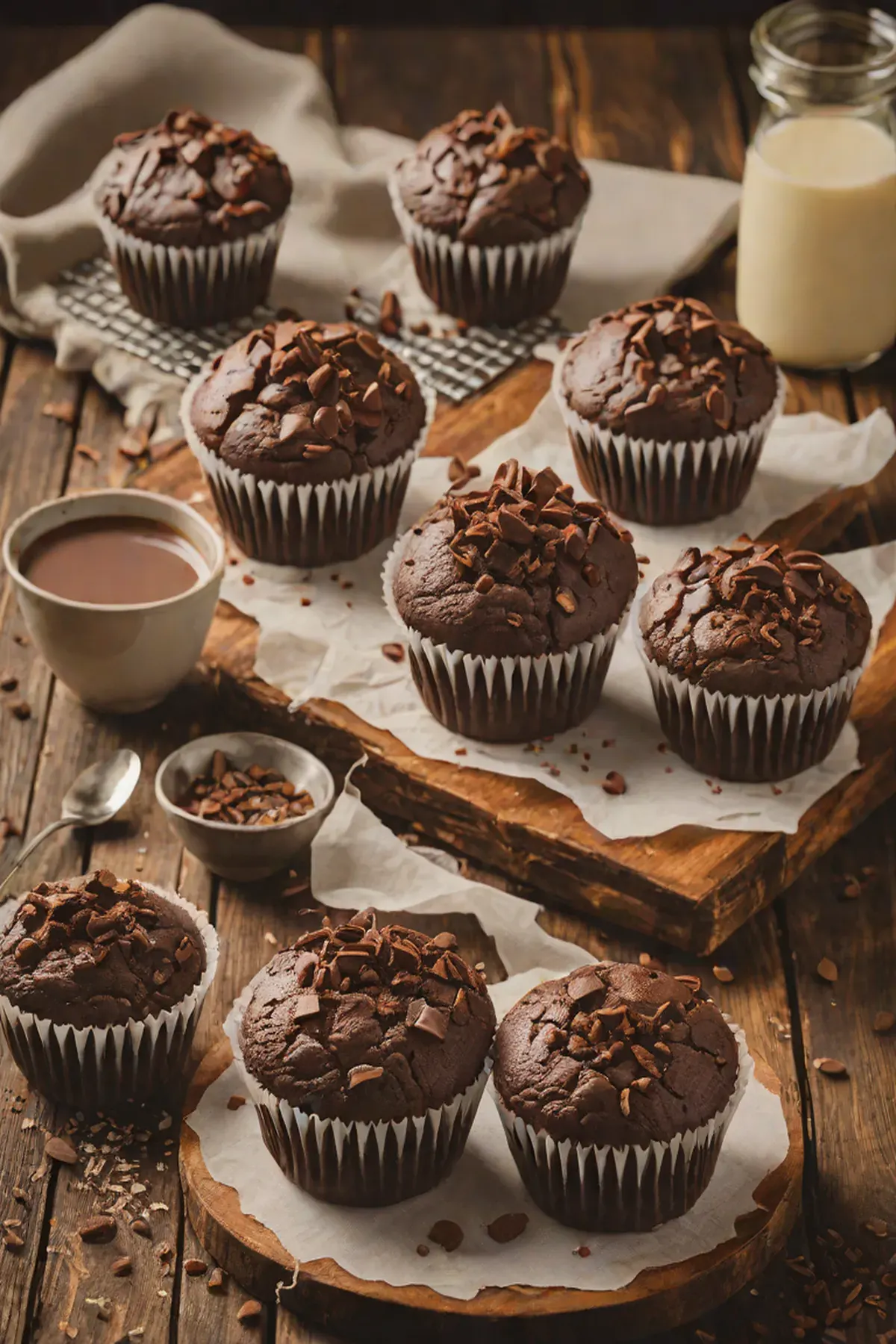 Dark Chocolate Jumbo Muffins