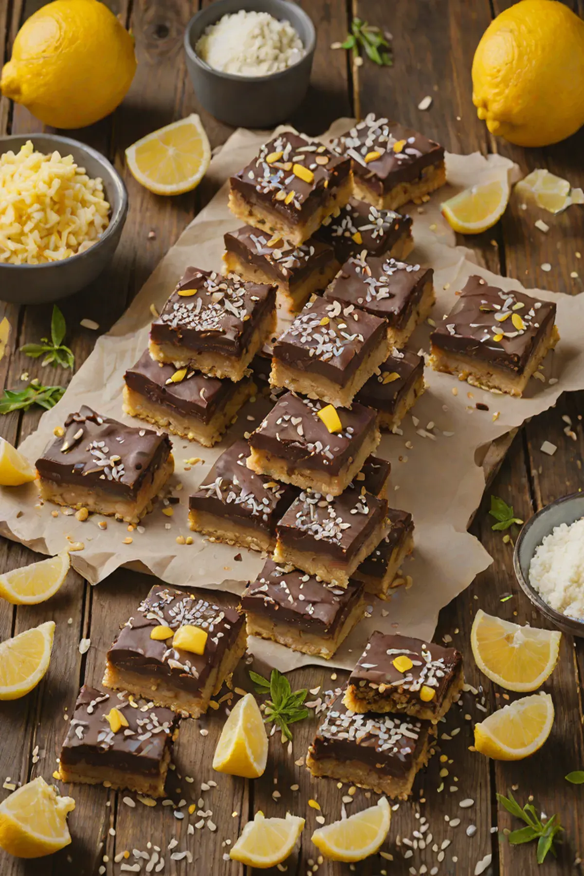 Dark Chocolate Lemon Bars