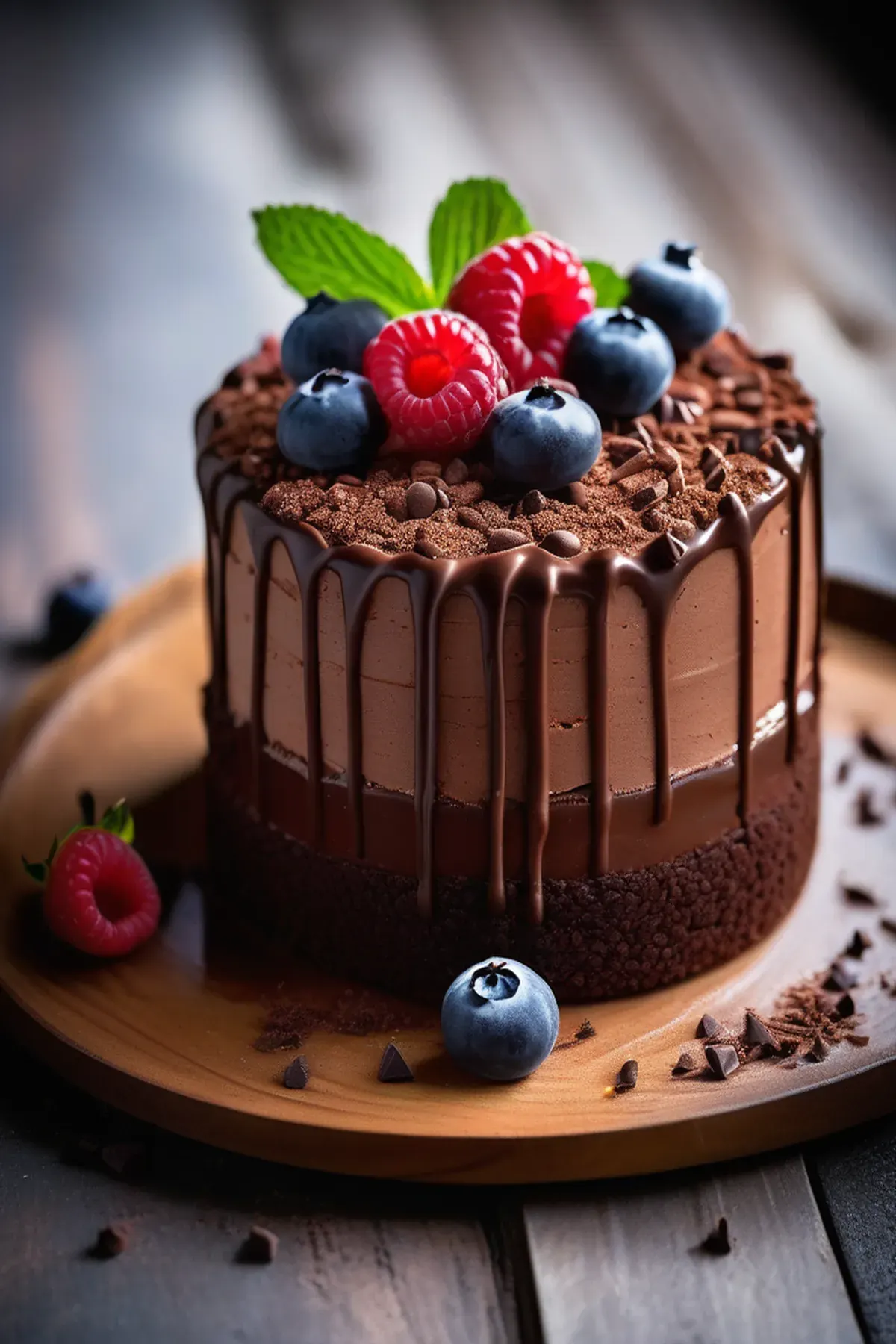 Dark Chocolate Mousse Cake