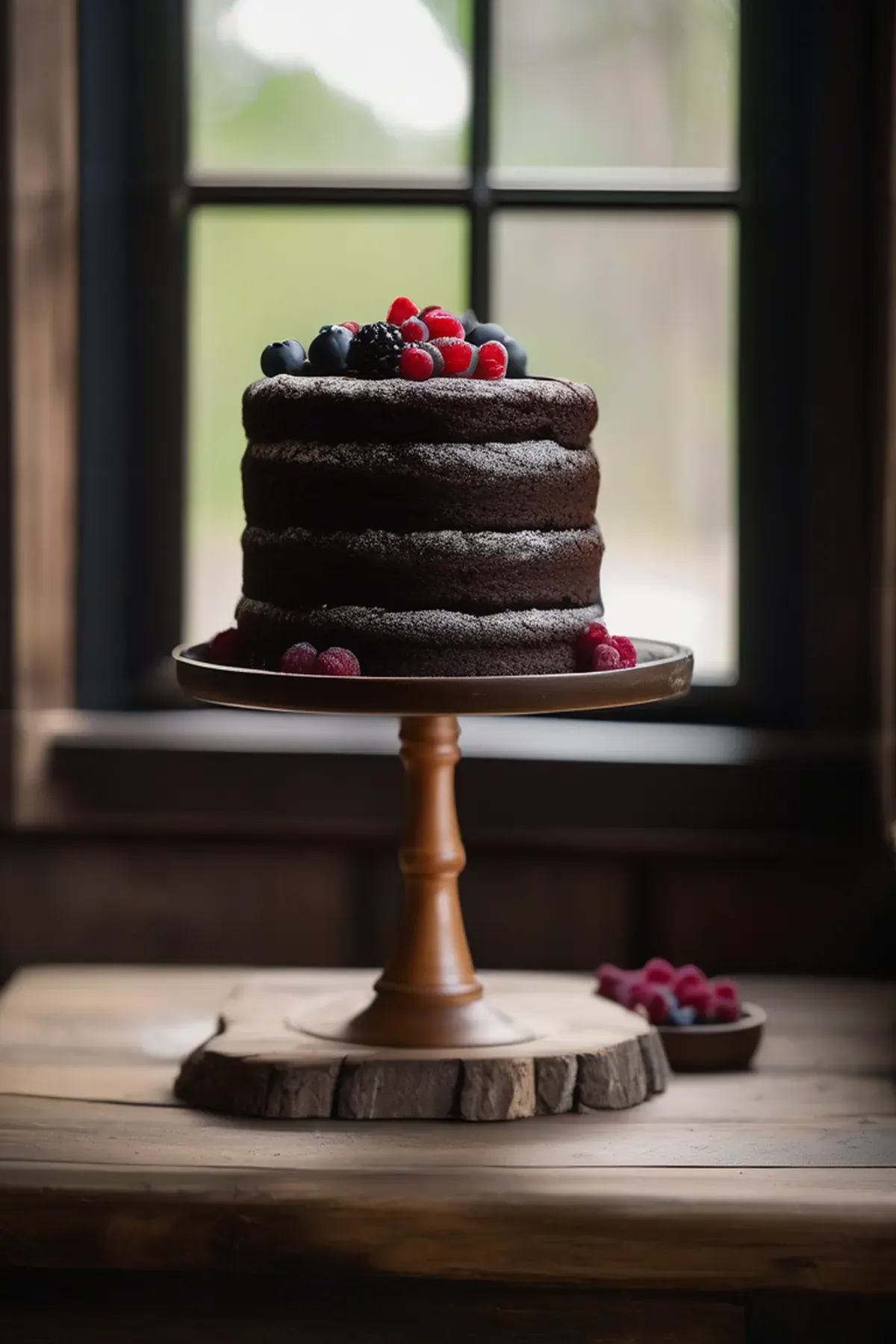Dark Chocolate Naked Cake